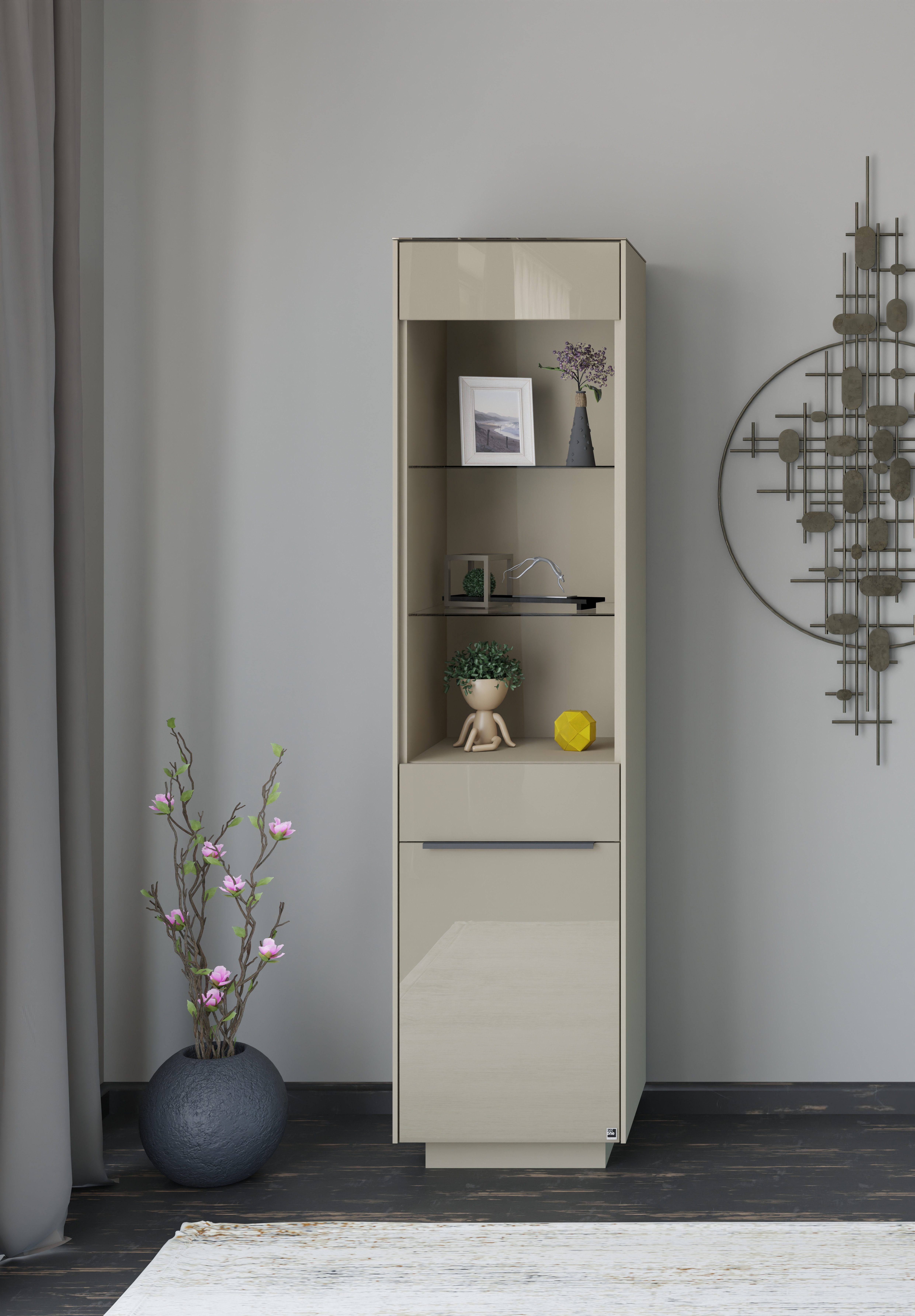 set one by Musterring Standvitrine Reno (1-St) Mit Sockel in diversen Farben, 193 cm Höhe & Farbauswahl