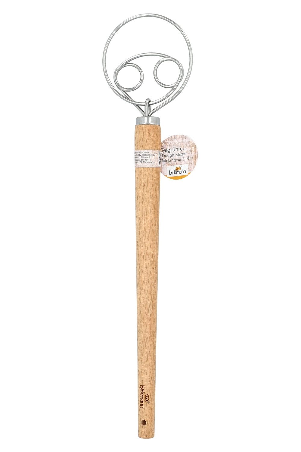 Birkmann Spiralbesen Teigrührer LAIB & SEELE, L 34 cm, Edelstahl, Holz