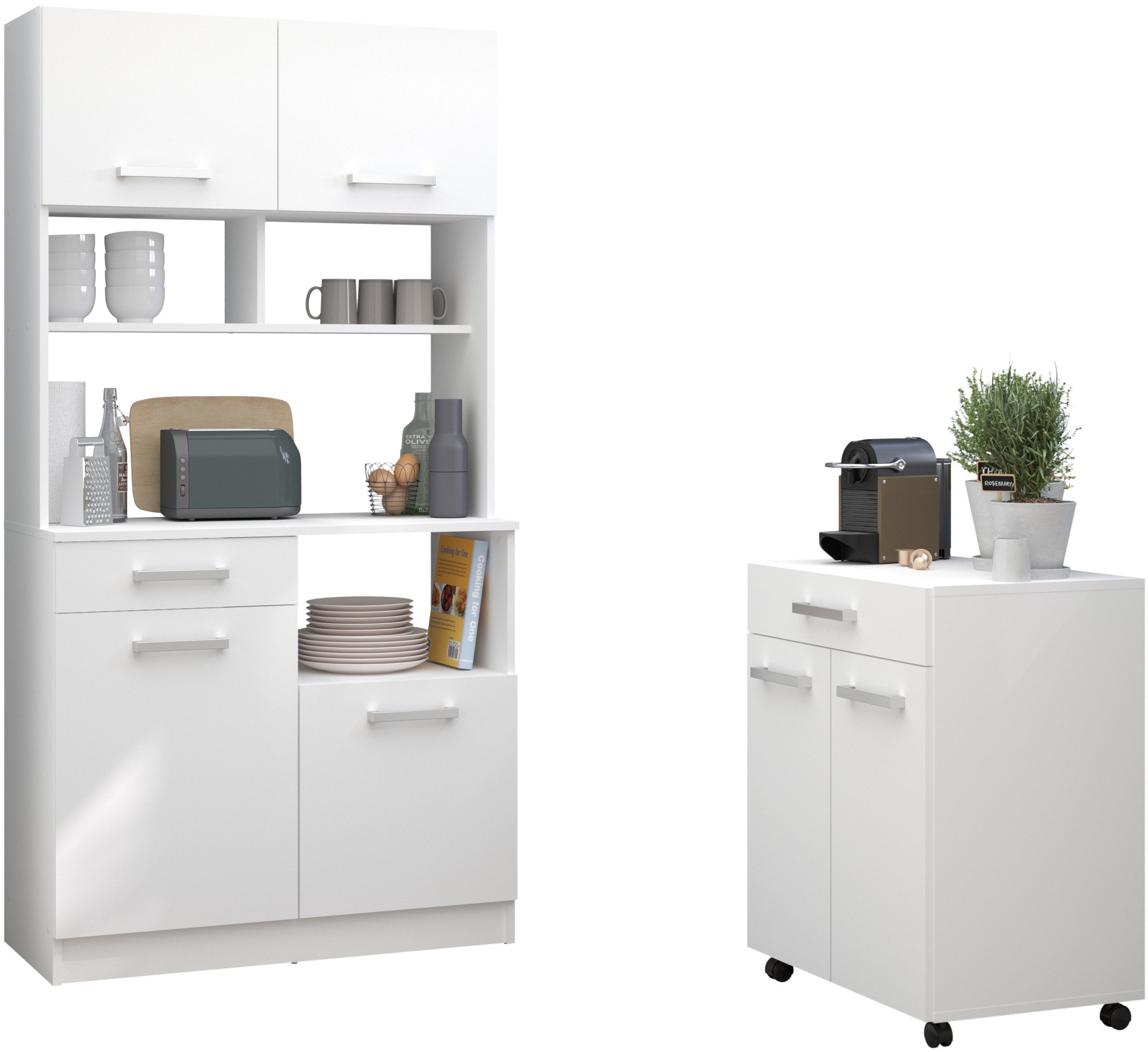 Parisot Schrank-Set Uno 2, (2-St), melaminbeschichtet, praktisch und schön, viel Stauraum