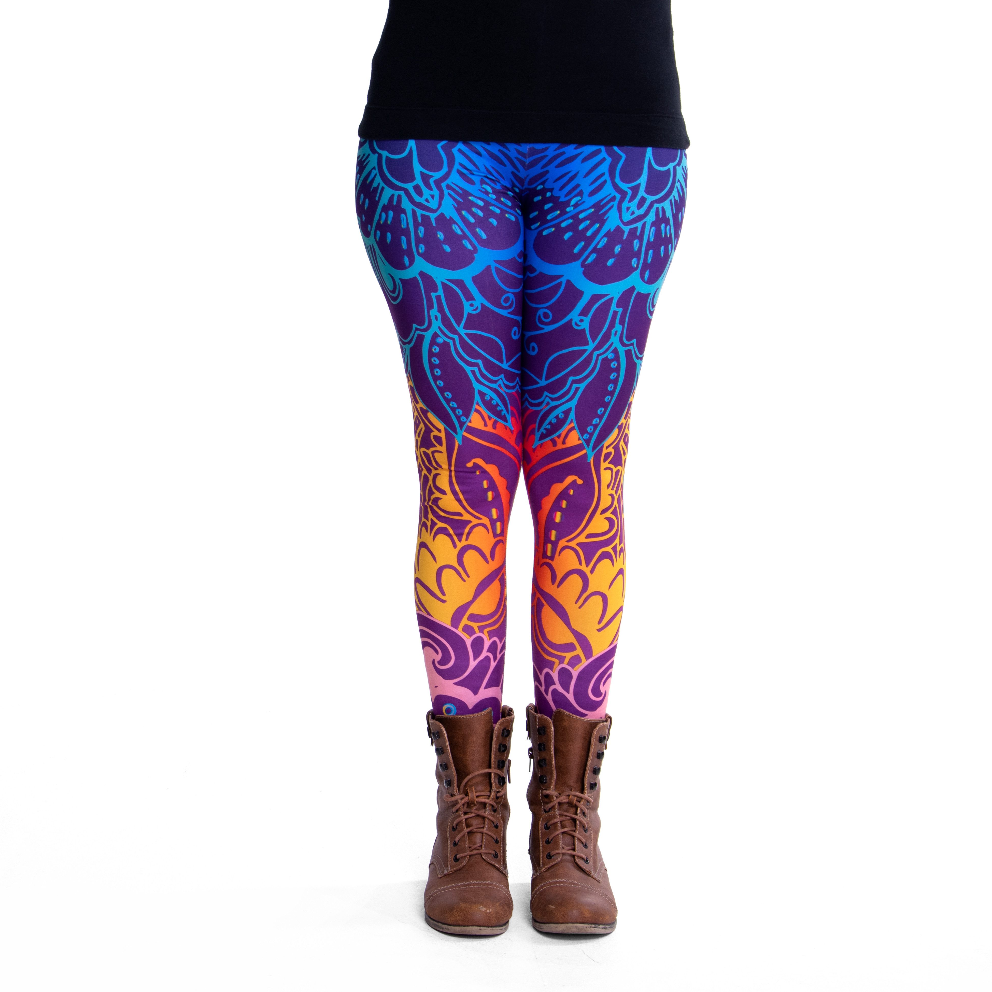 Leggings Tiermotiv-Leggings (Einheitsgröße) - Design Pfau