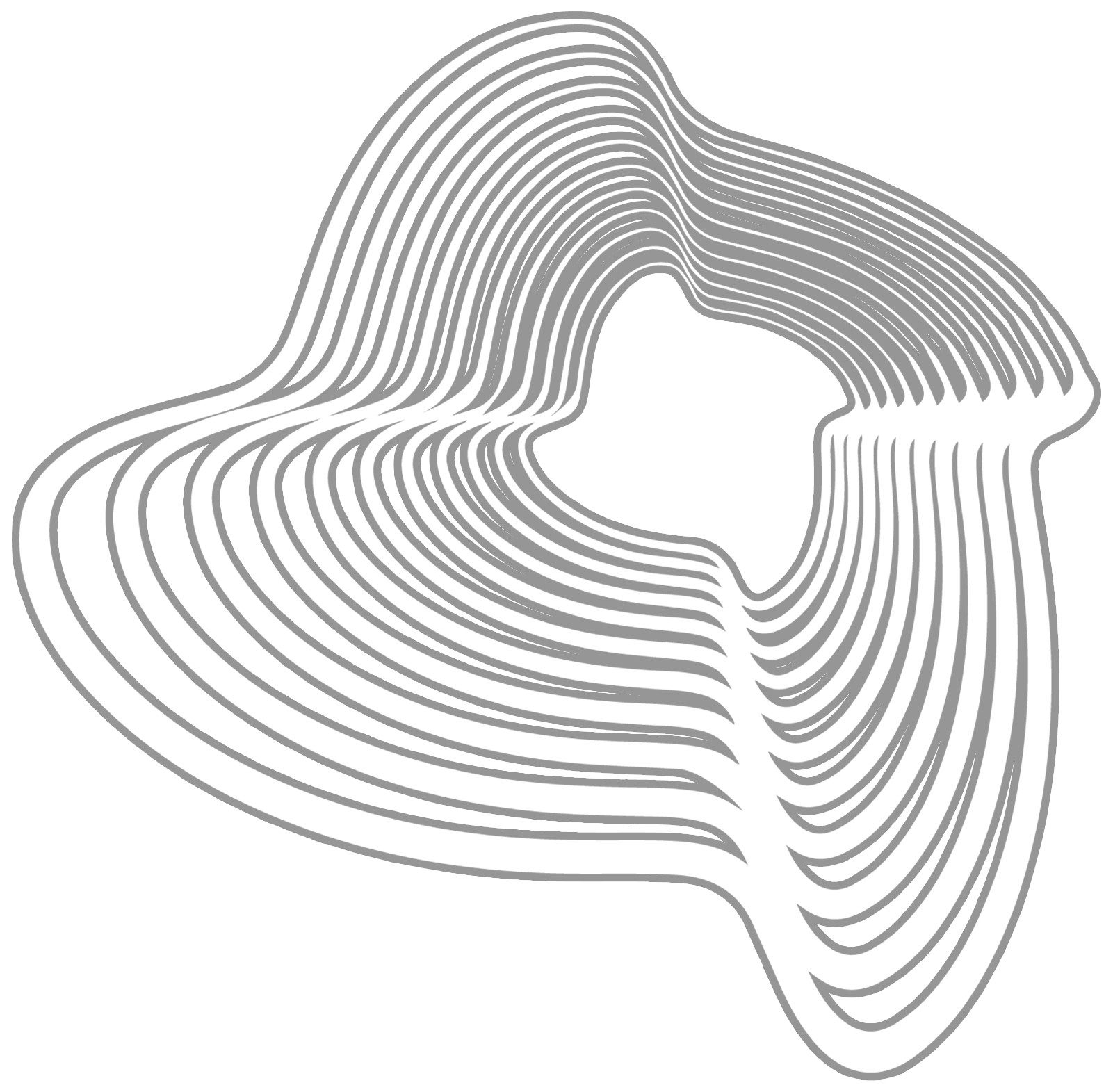 Wanddekoobjekt Wanddekorationen in Form von Linien, gebogene visuelle Kunst