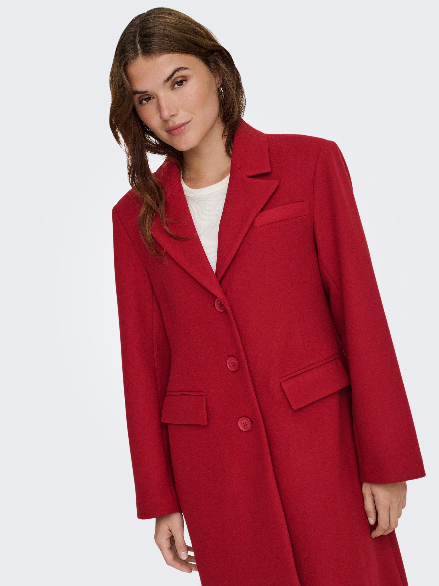 ONLY Langmantel ONLNANCY LIFE LONG FITTED COAT CC OTW günstig online kaufen