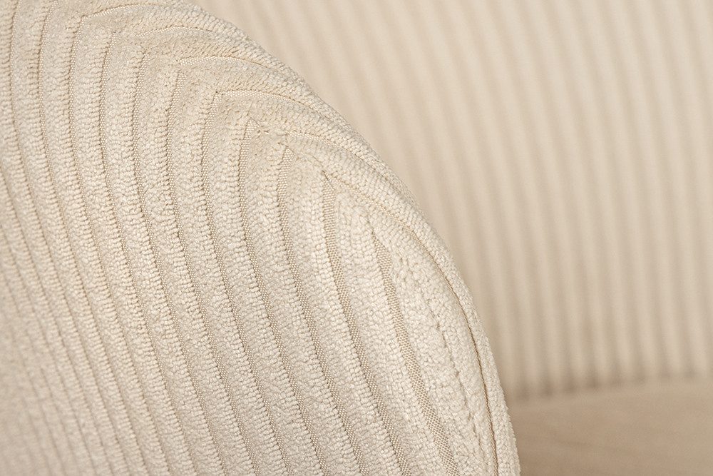 riess-ambiente Esszimmerstuhl LYON beige/schwarz - Cord-Bezug, Metall, Scandi, Polster, gemütlich (Einzelartikel, 1 St), Retro trifft Modern - ideal für Wohn- u – Bild 5 von 5