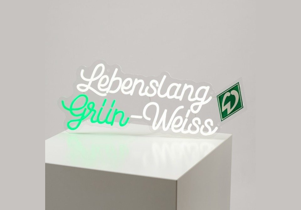 Werder Bremen Glas Werder LED Schriftzug