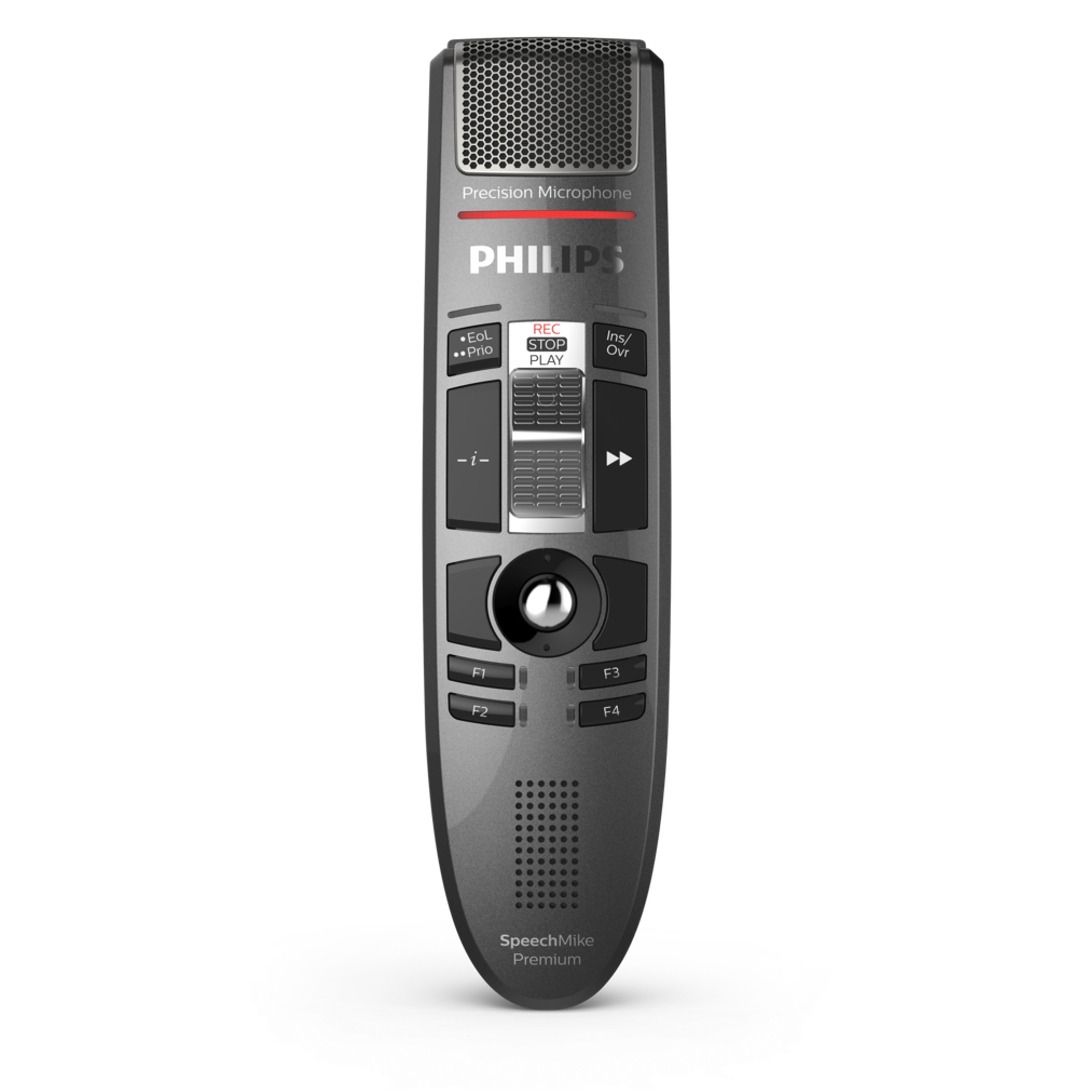 Philips LFH3510 SpeechMike Premium Diktiermikrofon Digitales Diktiergerät (Studioqualität, Trackball, Schiebeschalter, Bewegungssensor)