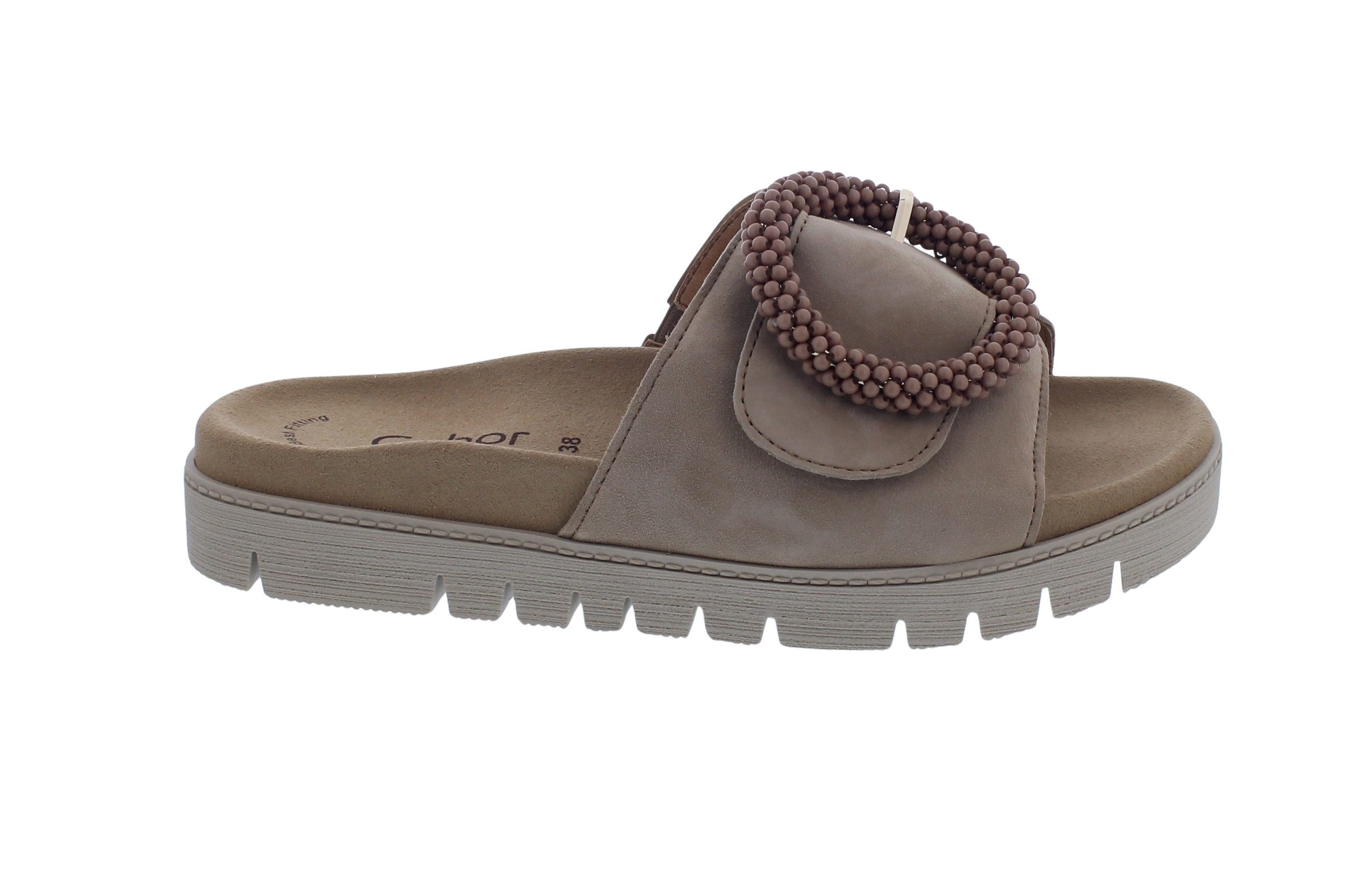 Gabor Gabor Pantolette 63.745.14, Samtchevreau, caramel, günstig online kaufen