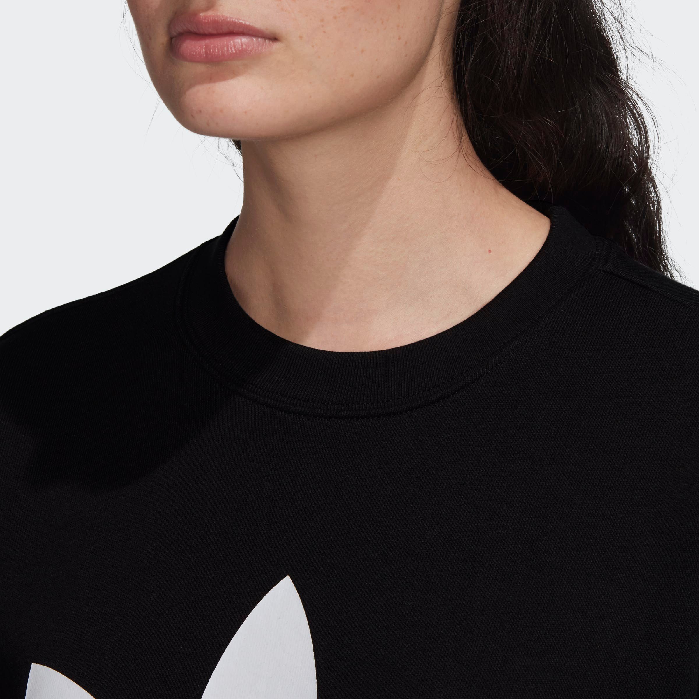 TREFOIL Originals adidas Sweatshirt BLACK/WHITE