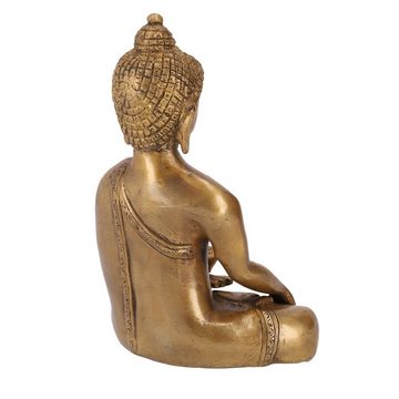 Guru-Shop Buddhafigur Buddha Statue aus Messing Bhumisparsa Mudra 16..