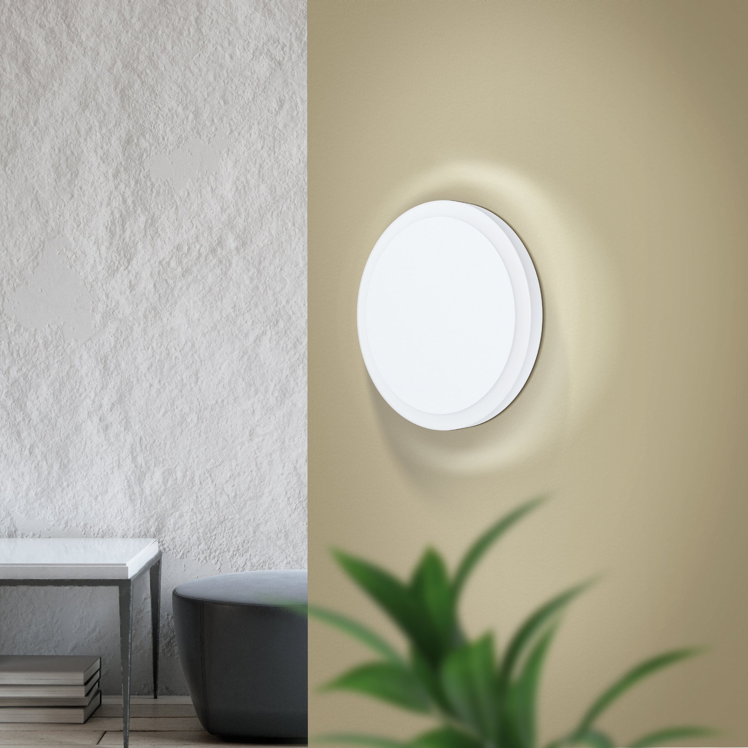 EGLO LED Deckenleuchte Mongodio 1, Leuchtmittel inklusive, Wandlampe, Deckenlampe, Deckenleuchte, Wohnzimmerlampe, Ø 20 cm