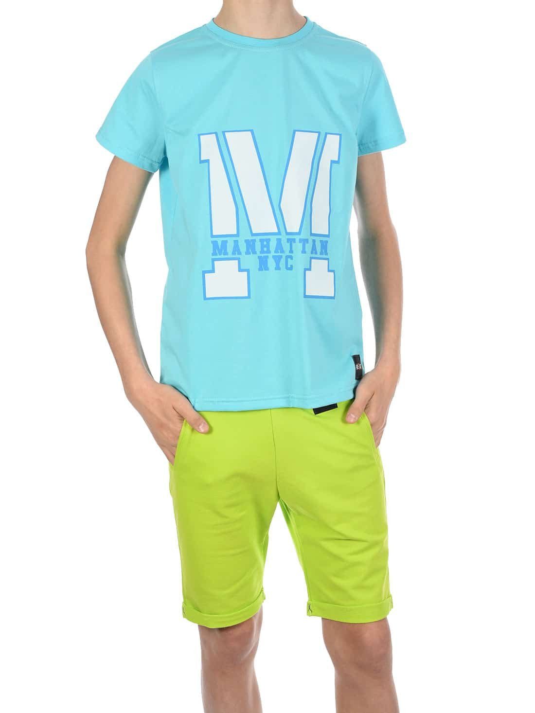 BEZLIT T-Shirt & Shorts Bund / Grün T-Shirt Shorts Set (1-tlg) Jungen mit elastischem Türkis