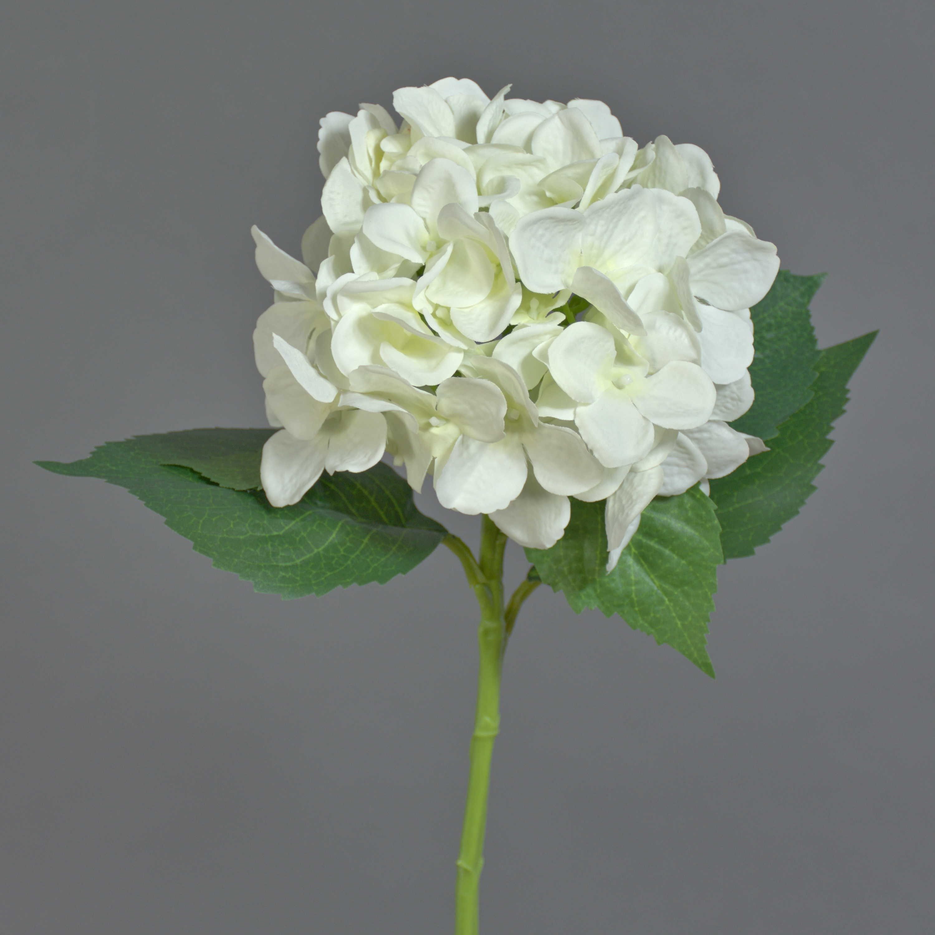 Kunstblume Deko Hortensie, Creme, 50cm, Ø 18cm - Kunstblume Hortensie, artplants, Höhe 50.0 cm