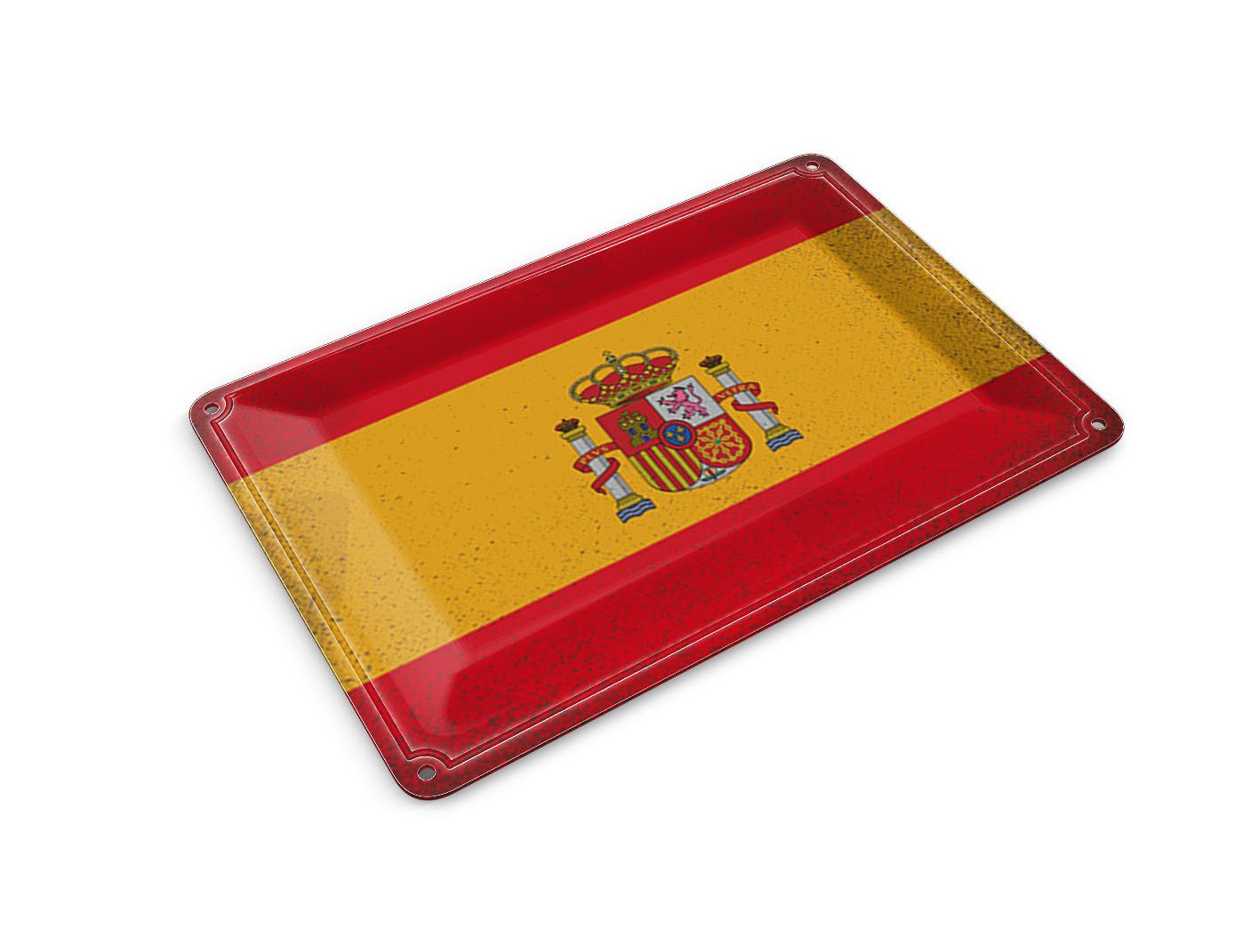 Femer GmbH Postkarte Flagge Spanien 14x10 cm Flag of Spanien Vintage, unfrankiert