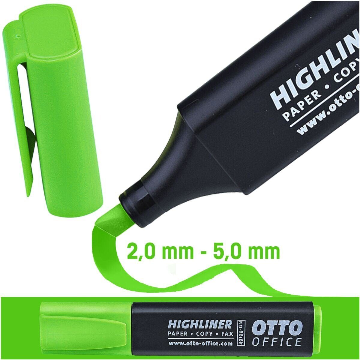 Otto Office  Office Marker Highliner, (1-tlg), Textmarker mit Kappe grün | Marker