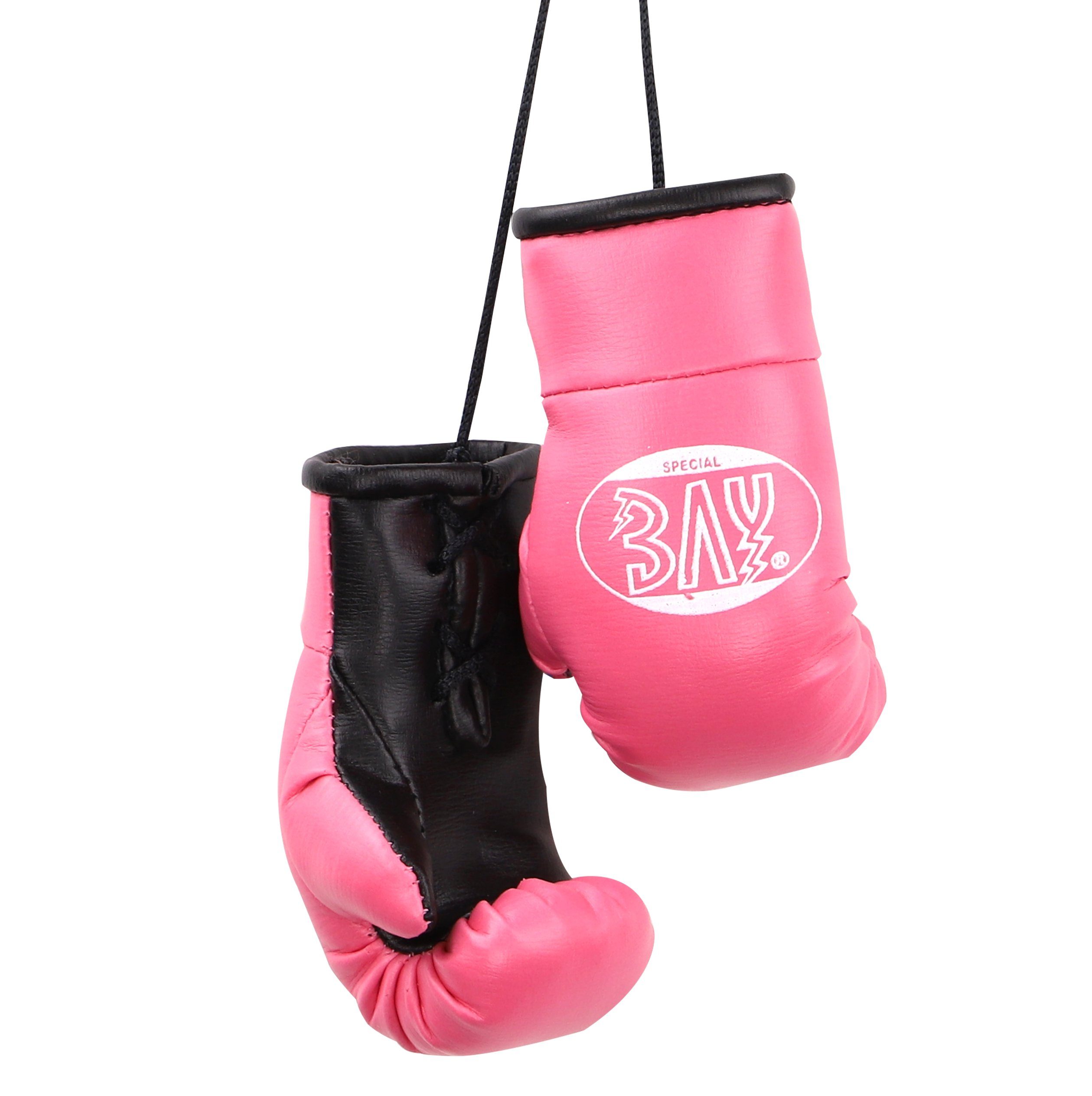 BAY-Sports Boxhandschuhe Mini Deko Box-Handschuhe Boxen Geschenk Auto Paar pink, Anhänger für Tasche, Autospiegel usw.