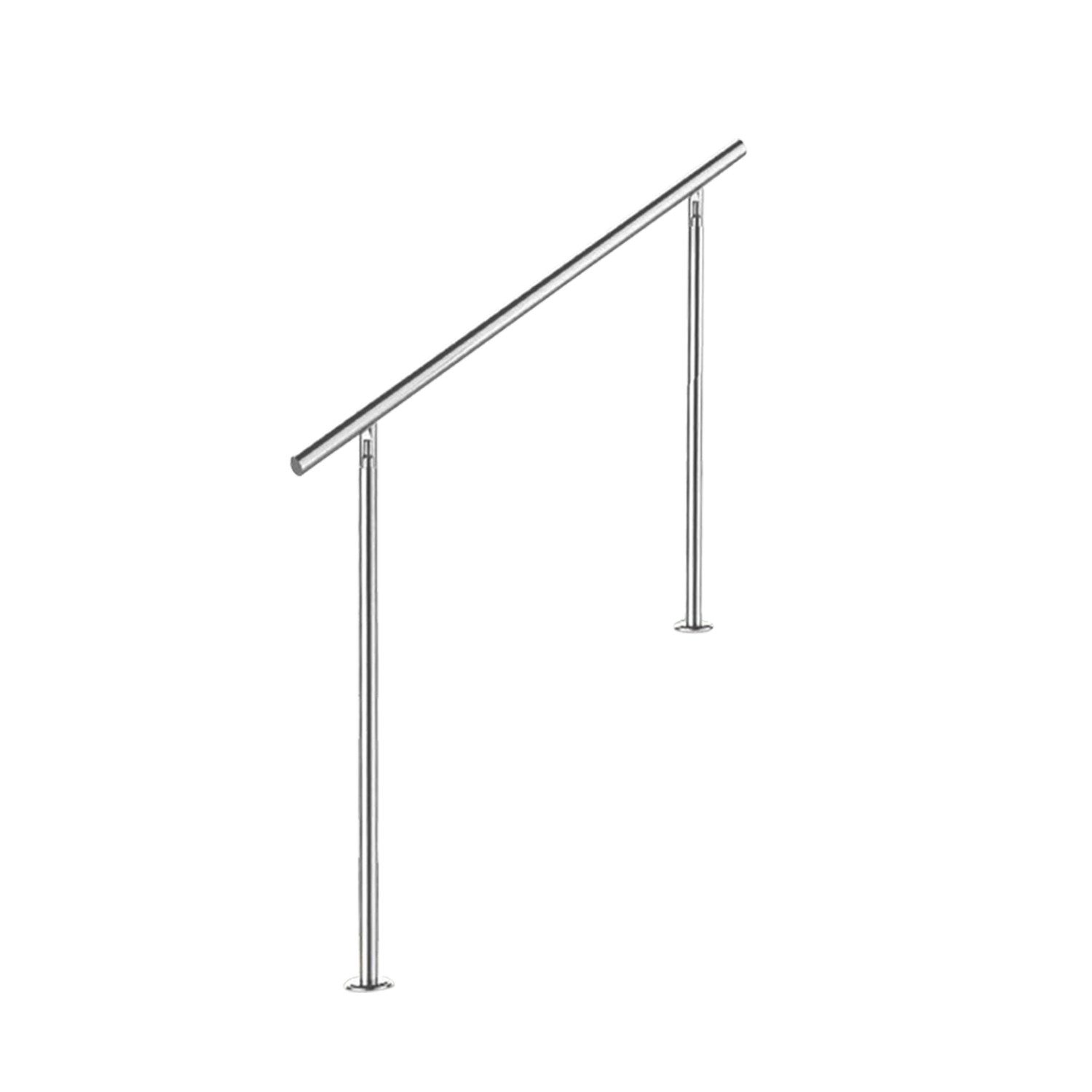 Clanmacy Treppengeländer Geländer Edelstahl Handlauf 80-160cm 0-5 Querstreb günstig online kaufen