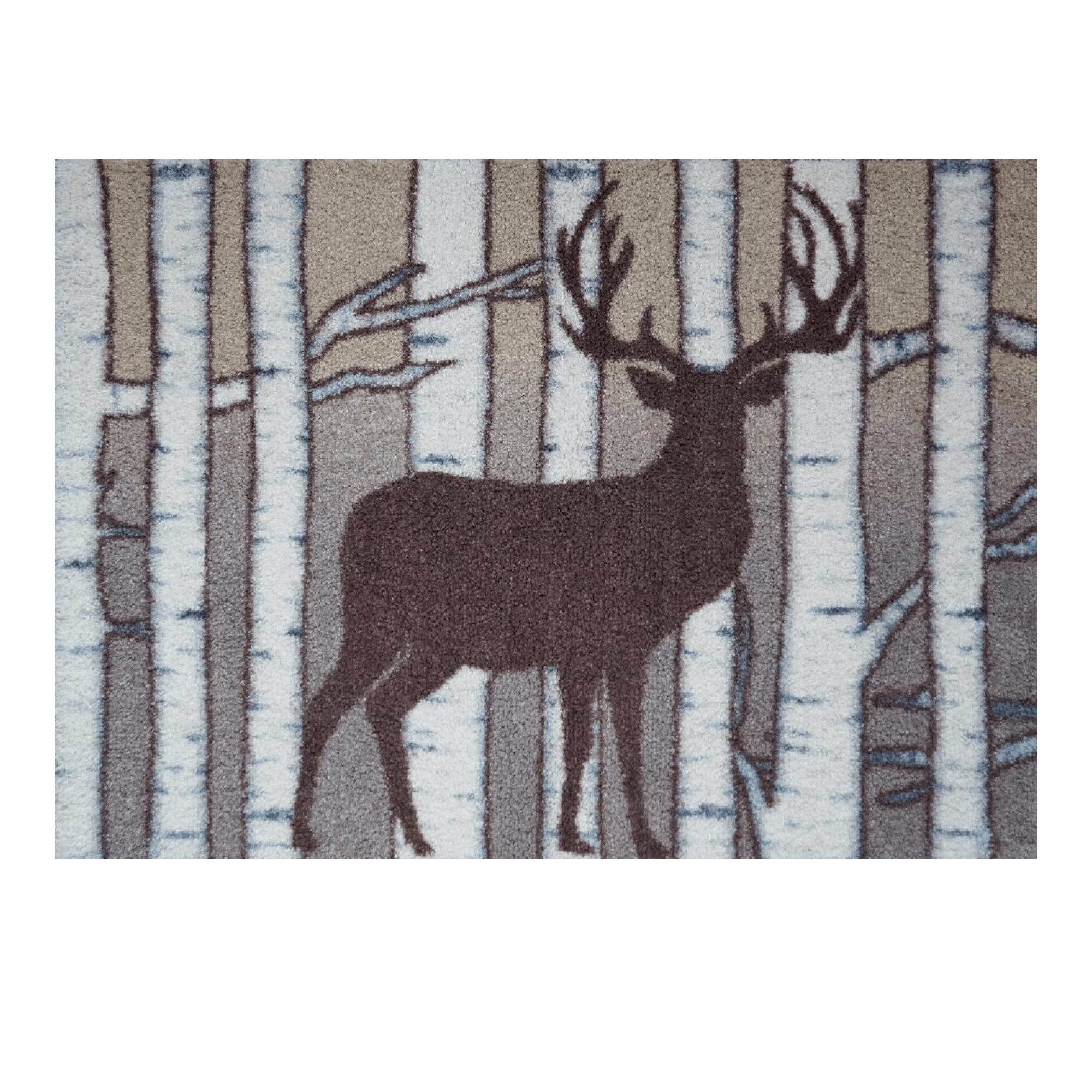 akzente Fußmatte Feel Birch Deer, Rechteckig, Höhe: 6 mm, 70x100 cm, Polyes günstig online kaufen