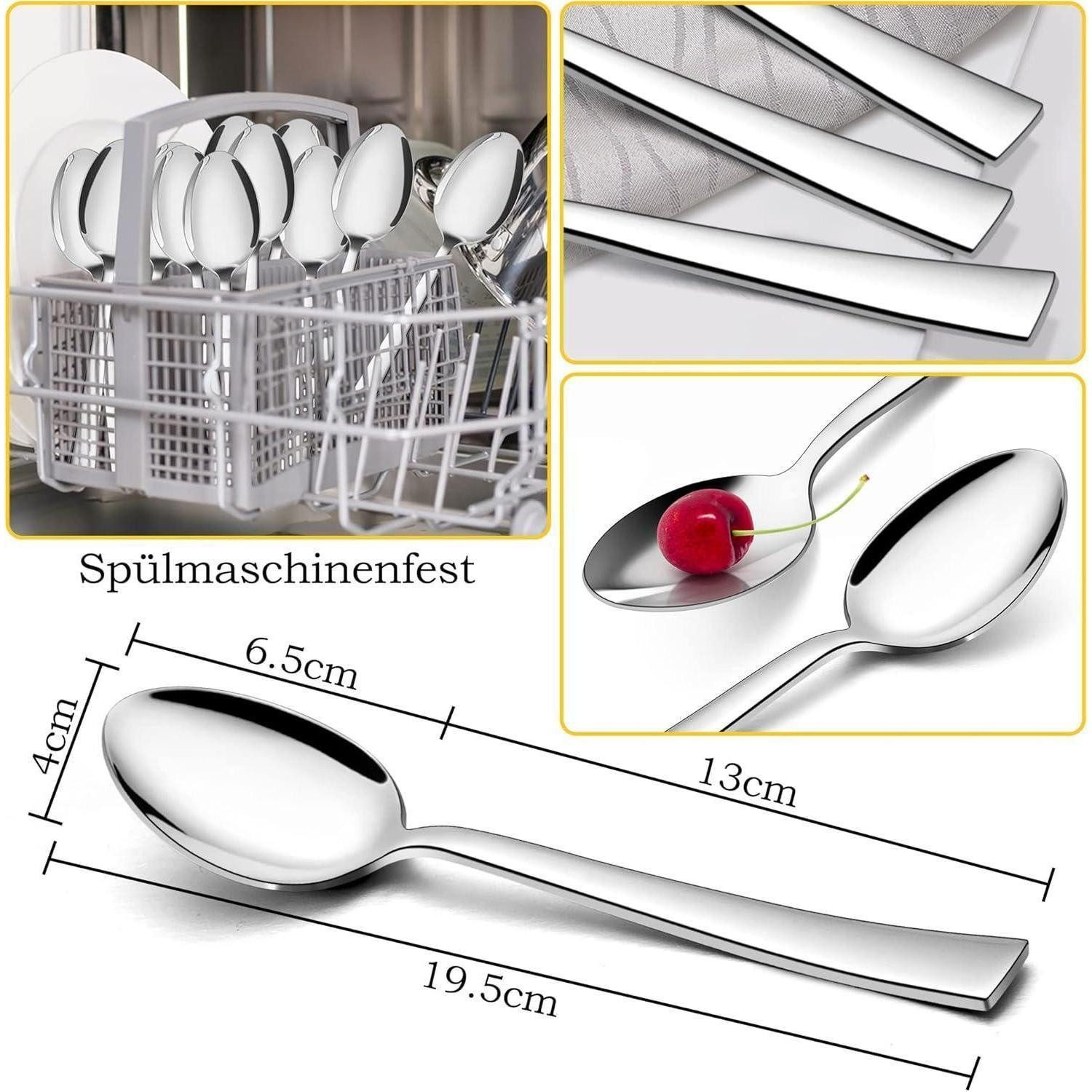 LuxusKollektion Esslöffel Löffel Edelstahl Suppenlöffel Esslöffel Set 12er Moderne Tafellöffel