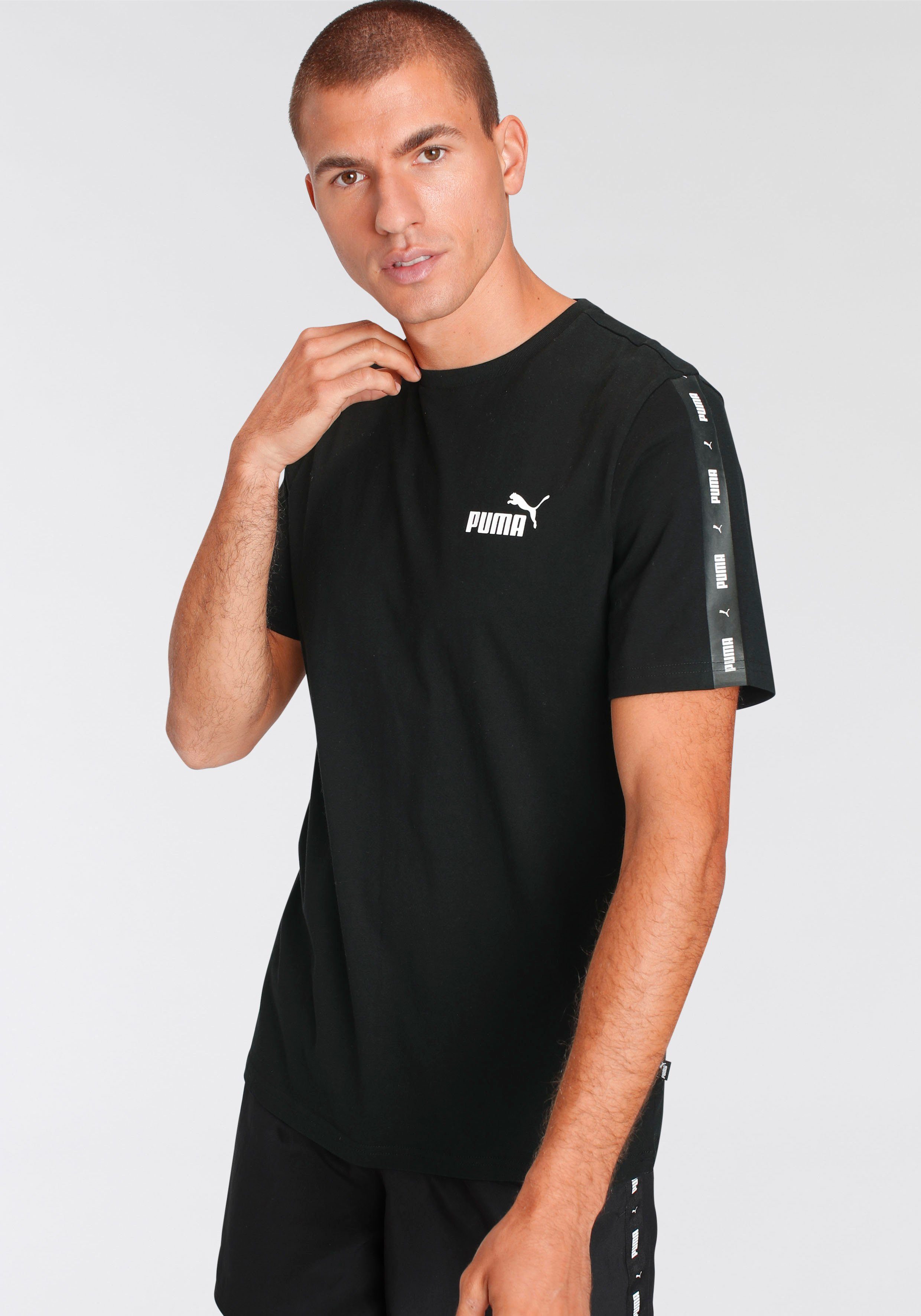 Black ESS+ TEE TAPE Puma T-Shirt PUMA