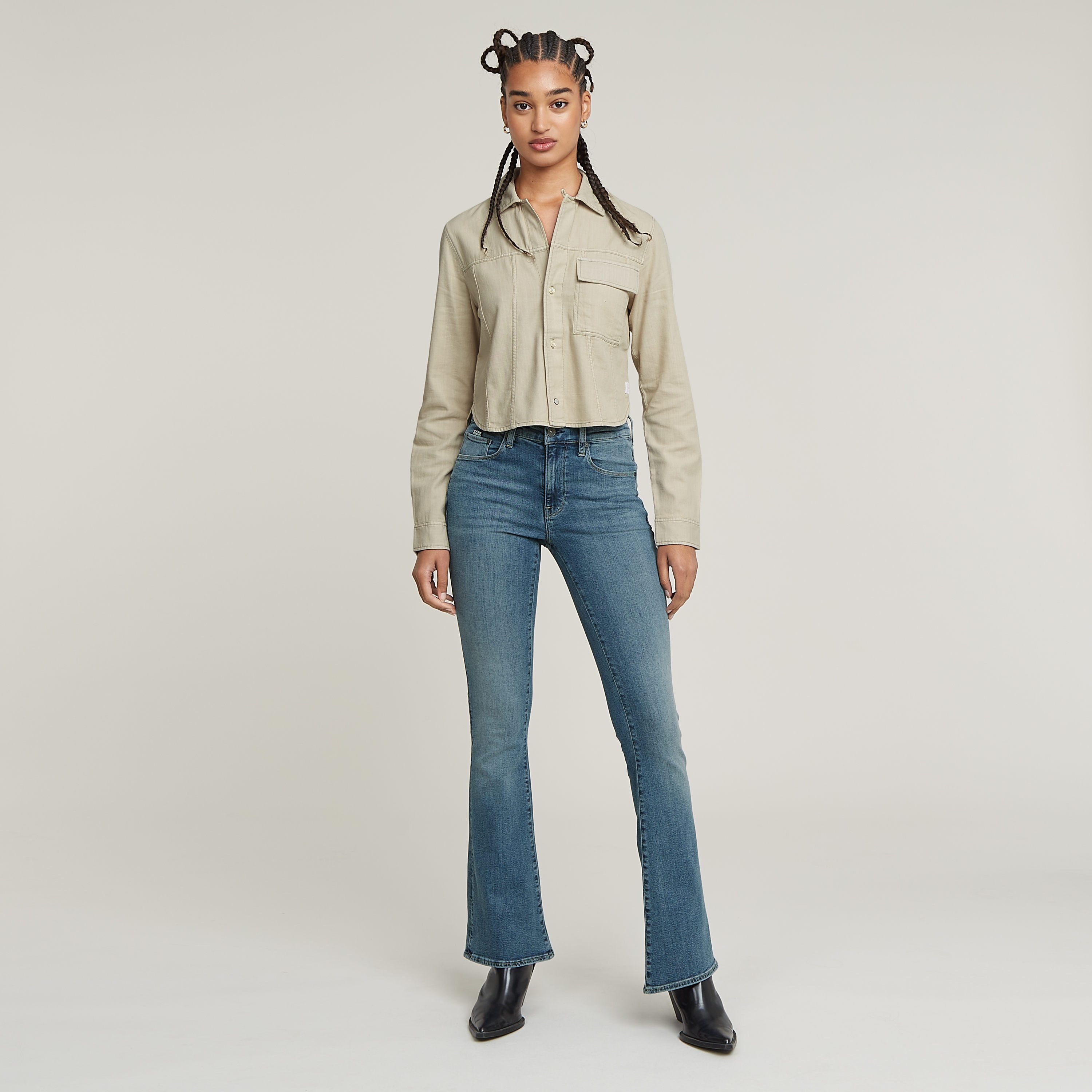 G-STAR Bootcut-Jeans 3301 Flare Wmn aus Stretch-Denim – Bild 5 von 5