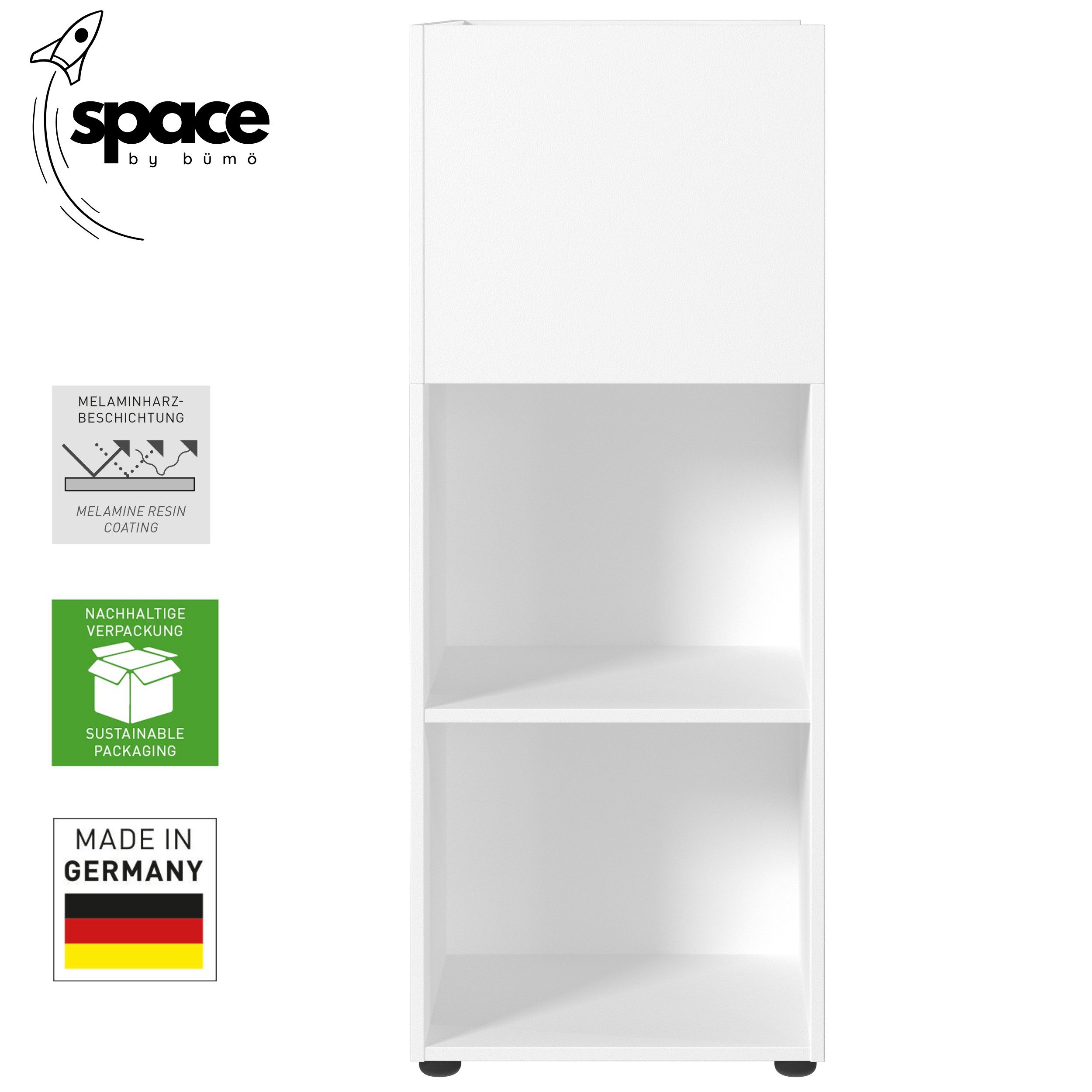 bümö Container bümö Space Schreibtisch Anstell-Regal, 5 Fächer