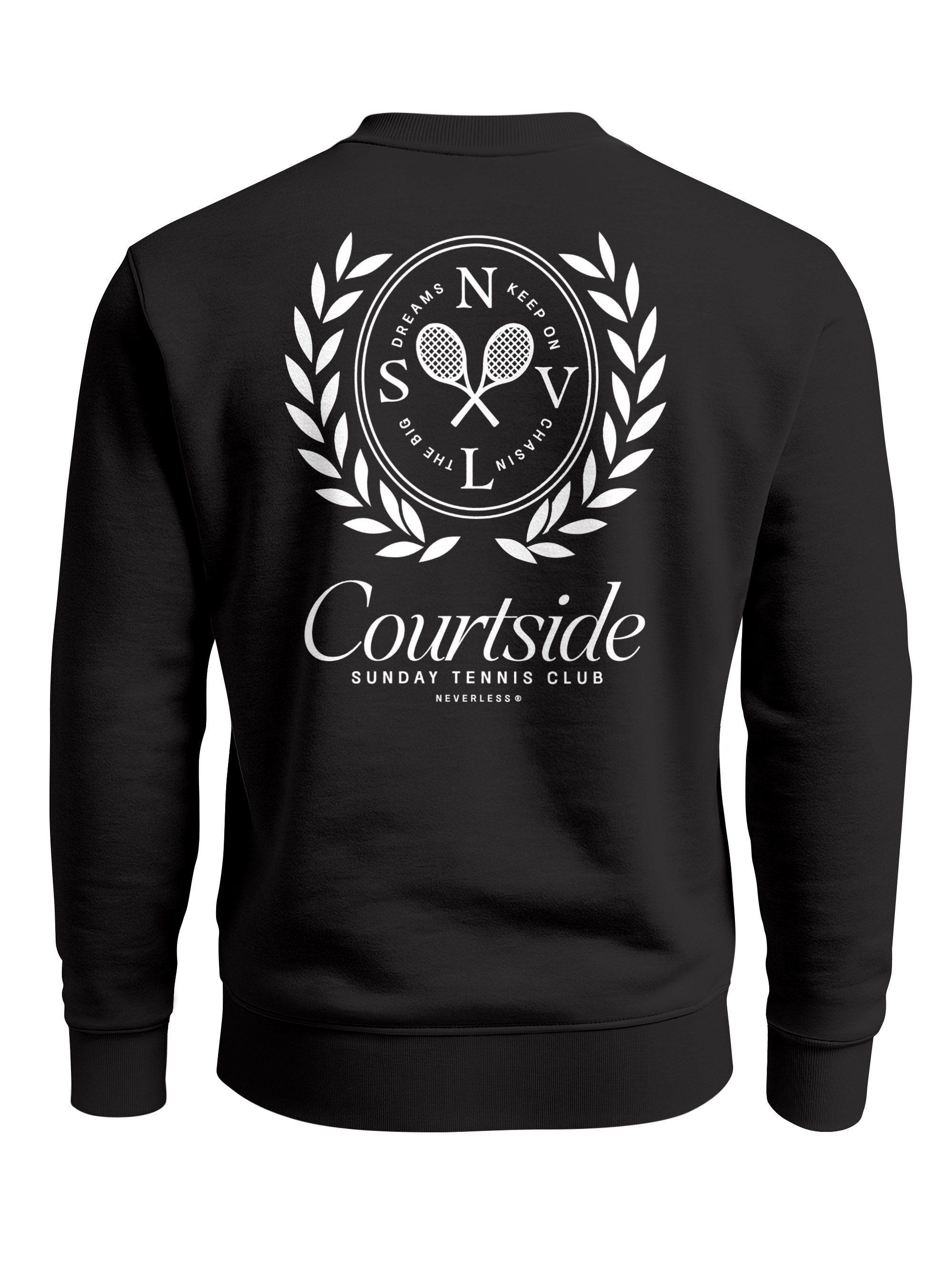 Sweatshirt Sweatshirt Herren Pullover mit Backprint Courtside Tennis Club