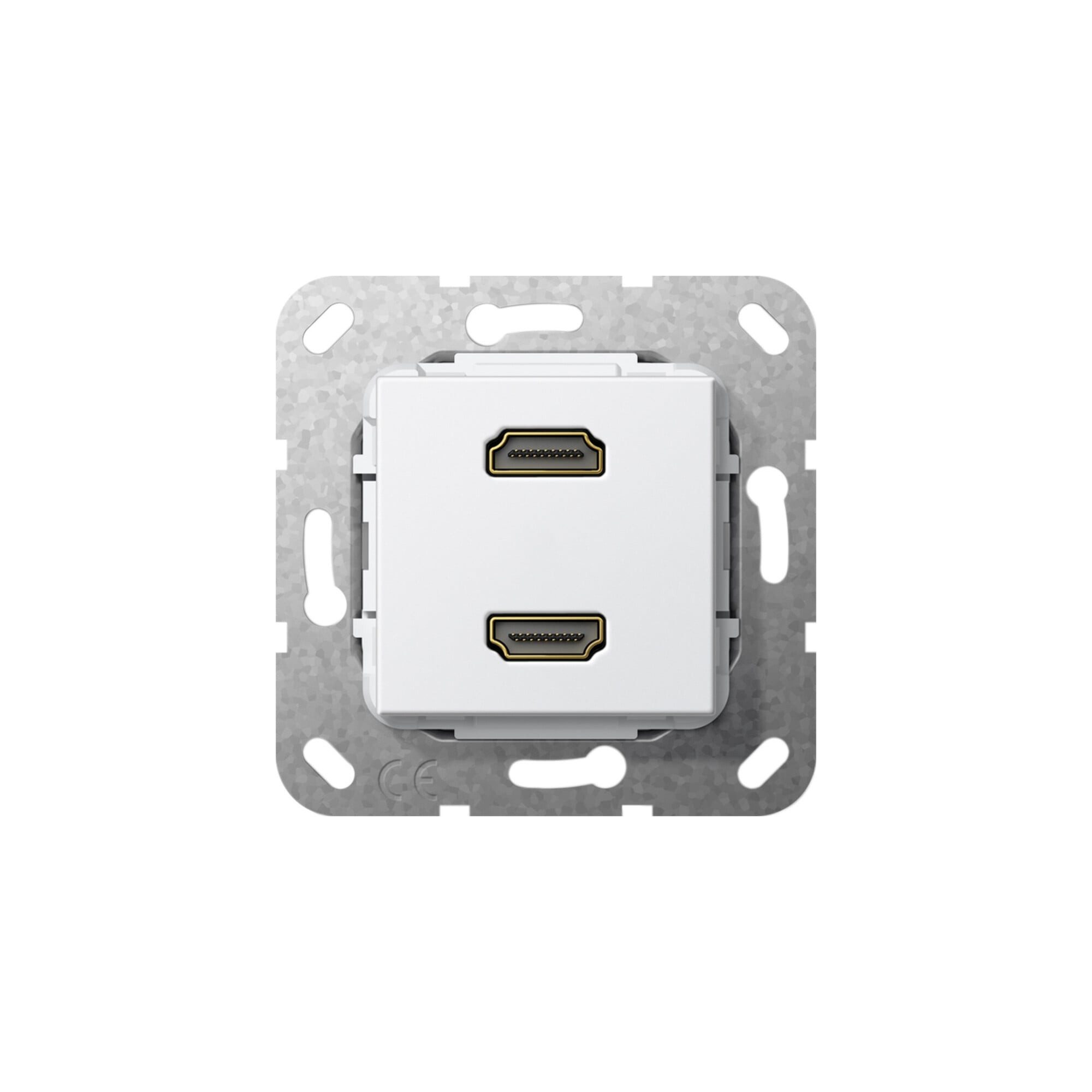 GIRA Schuko-Stecker Gira HDMI 2fach Gender Changer rws 567103