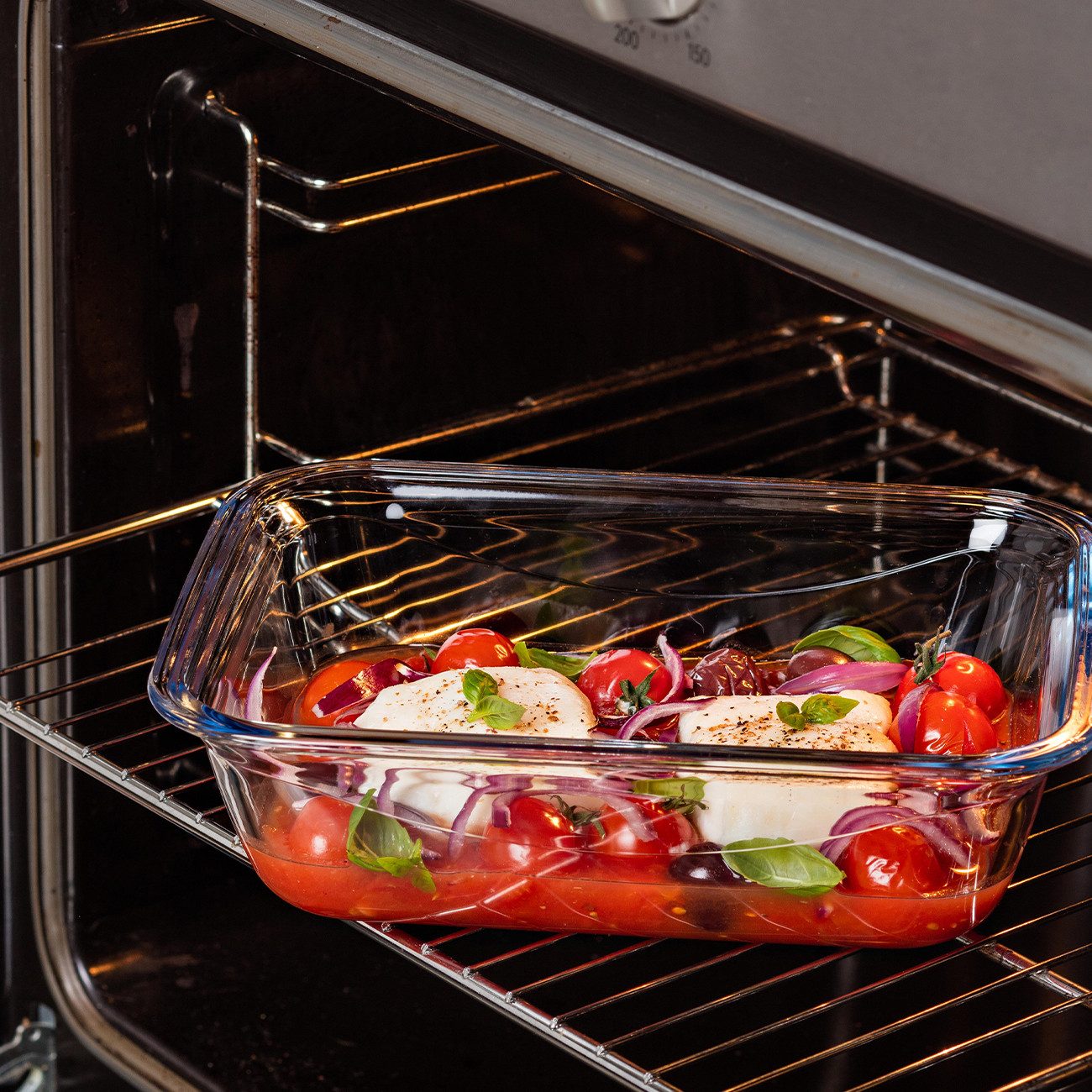 PYREX Frischhaltedose Cook & Go, Borosilikatglas, (Meal-Prep-Set, 7-tlg., rund, quadratisch & rechteckig, 0,7–3,3 l), luftdicht, auslaufsicher, ofen- & mikrowellengeeignet, gefriergeeignet