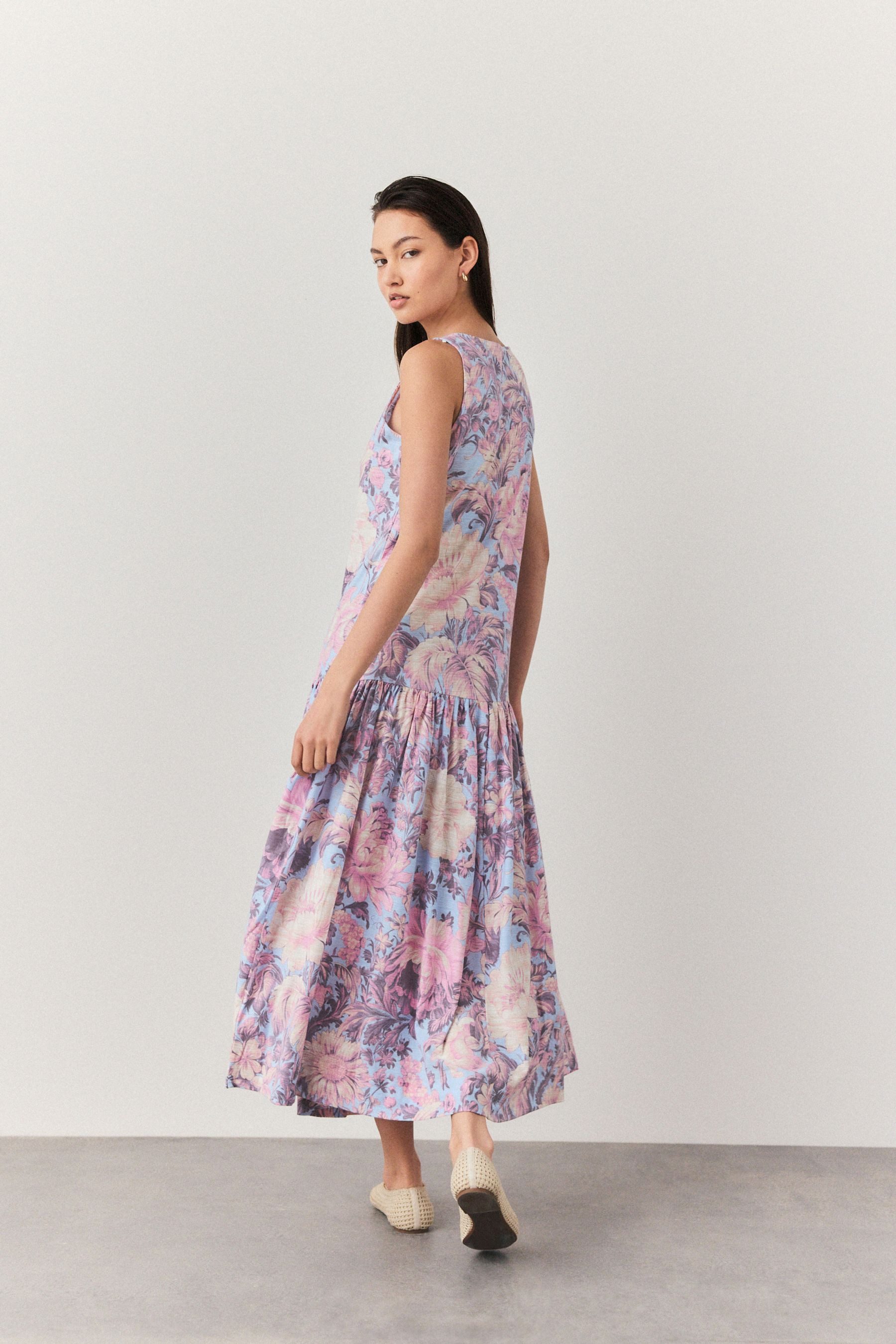 Next Midikleid Ärmelloses Midikleid 100 % Baumwolle günstig online kaufen