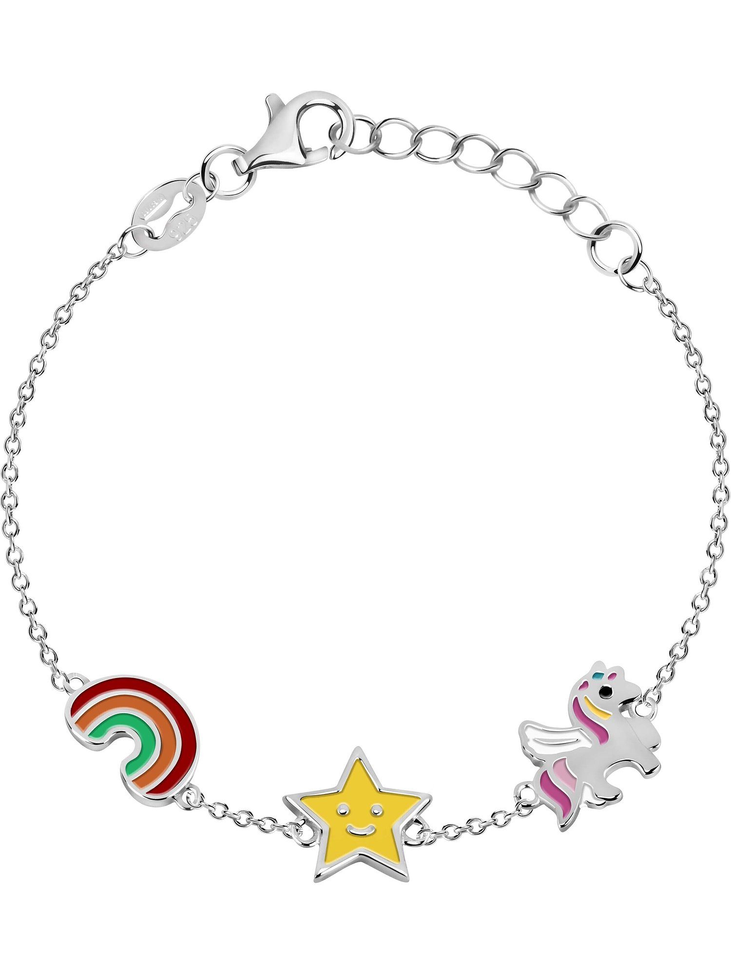 FAVS Silberarmband FAVS Mädchen-Armband 925er Silber, Emaille Stern