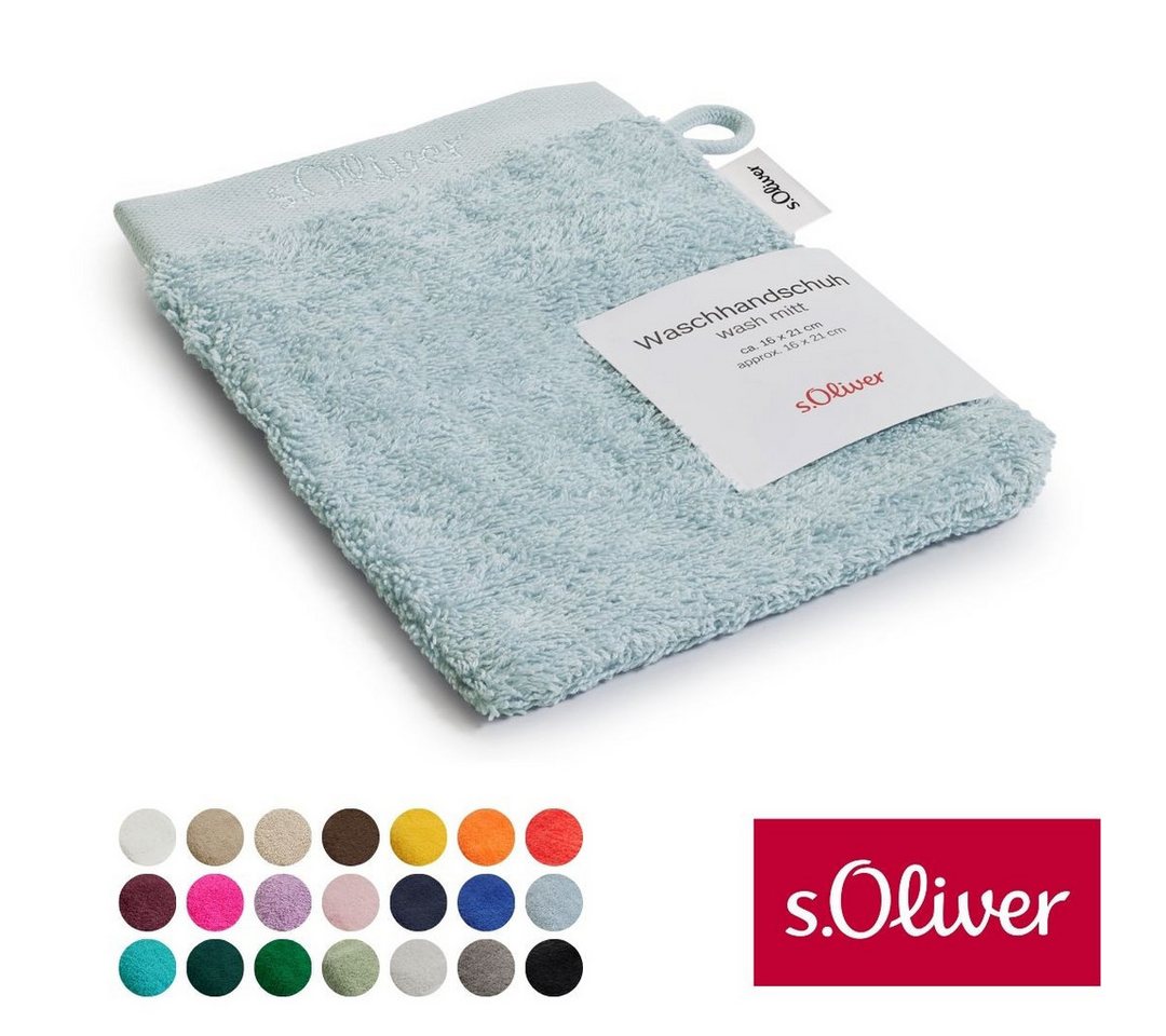 s.Oliver Waschhandschuh s.Oliver, Premium Qualität, 600 gr/m², auch als Sets erhältlich, Walkfrottier (1-St), große Farbauswahl, auch als Duschtuch, Handtuch, Gästetuch