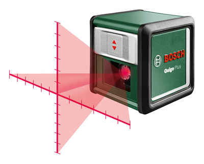 BOSCH Punkt- und Linienlaser Quigo, Kreuzlinien-Laser Plus - im Karton