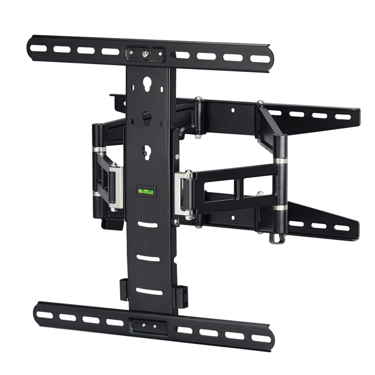 Hama TV-Wandhalterung FULLMOTION, (bis 56 Zoll, Einzelartikel, Einzelhalterung inkl. Montagematerial, Bohrschablone und Wasserwaage, Ultraslim-Wandhalterung mit hoher Tragkraft und Zubehörset)