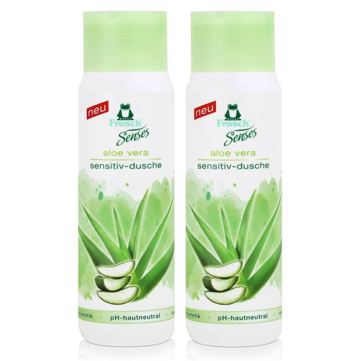 FROSCH Duschcreme Frosch Senses aloe vera sensitiv-dusche 300ml - Duschgel (2er Pack)