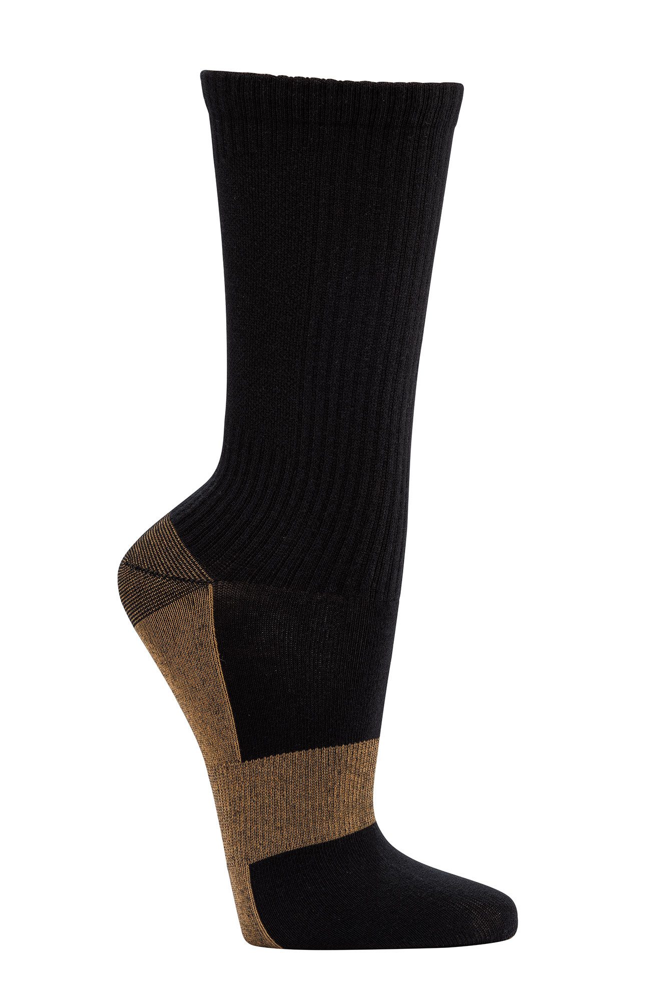 Socks 4 Fun Funktionssocken "Kupfer" Funktionssocken (2 Paar) mit Kuperfasern, graduelle Kompression, flache Zehennaht