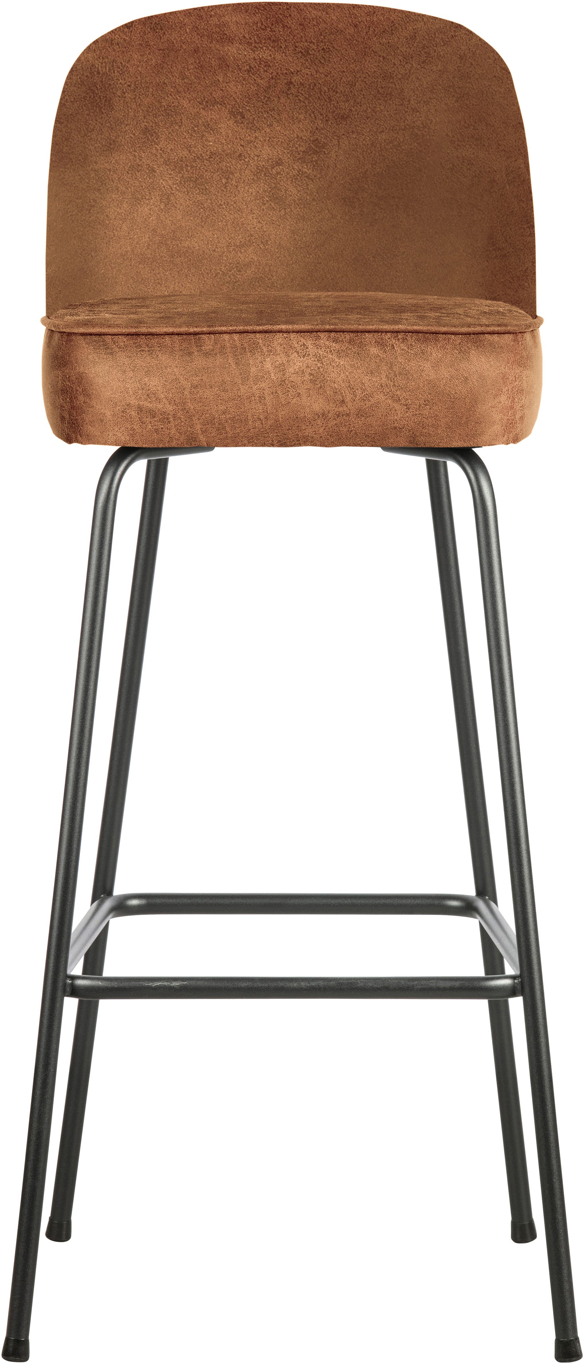 WOOOD Esszimmerstuhl Vogue Bezug mit Fußstütze und Metallgestell, H 103 x B 50 x T 55 cm (1 St), Recycling-Lederfaser-Verbundstoff, pfleigleicht, Tragkraft 100 kg