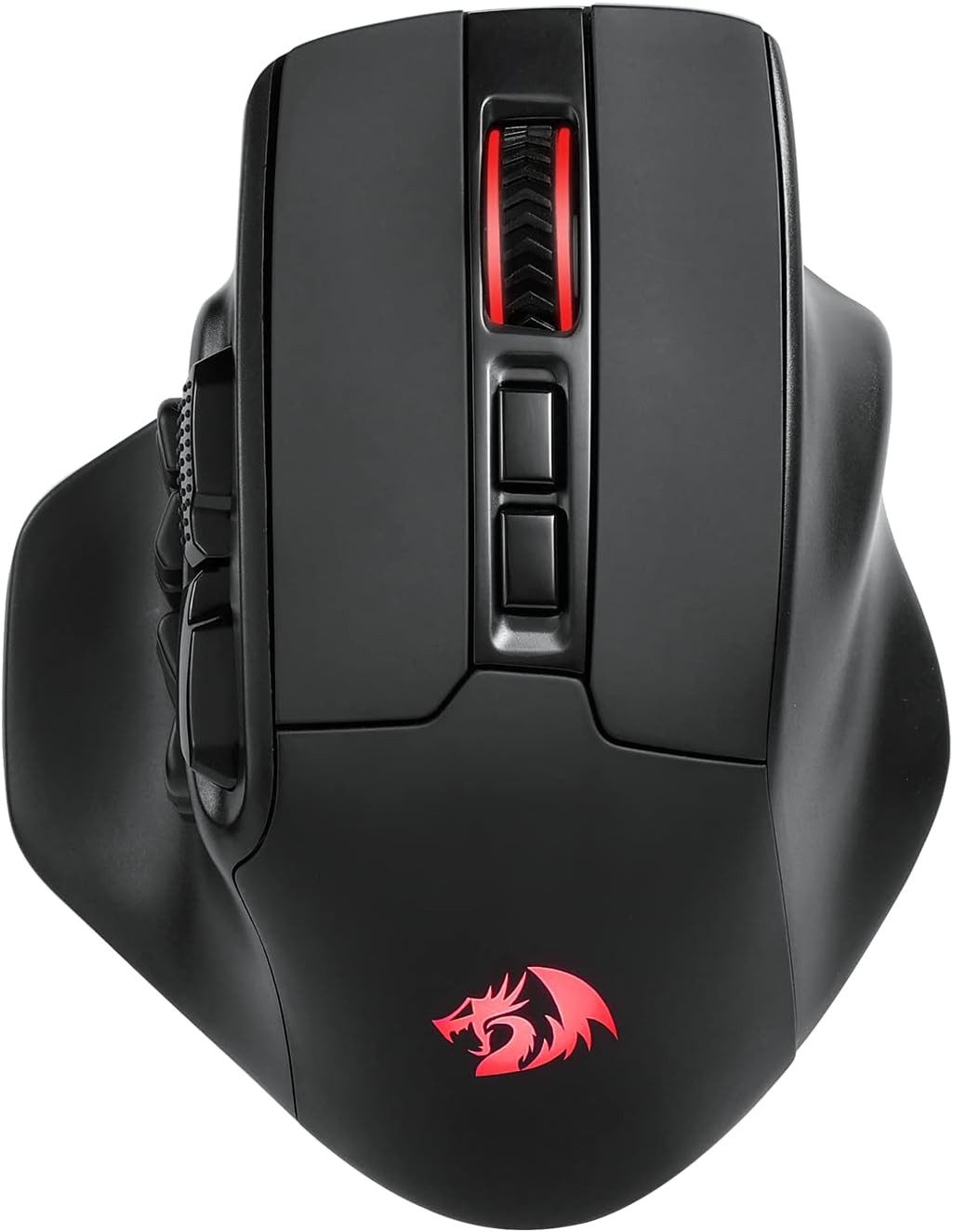 Redragon M811 Aatrox Kabellose, Ergonomisches Design für PC & Gamer Gaming-Maus (kabelgebunden, RF Wireless, 15 programmierbare Tasten, 5 DPI-Stufen, RGB-Beleuchtung)