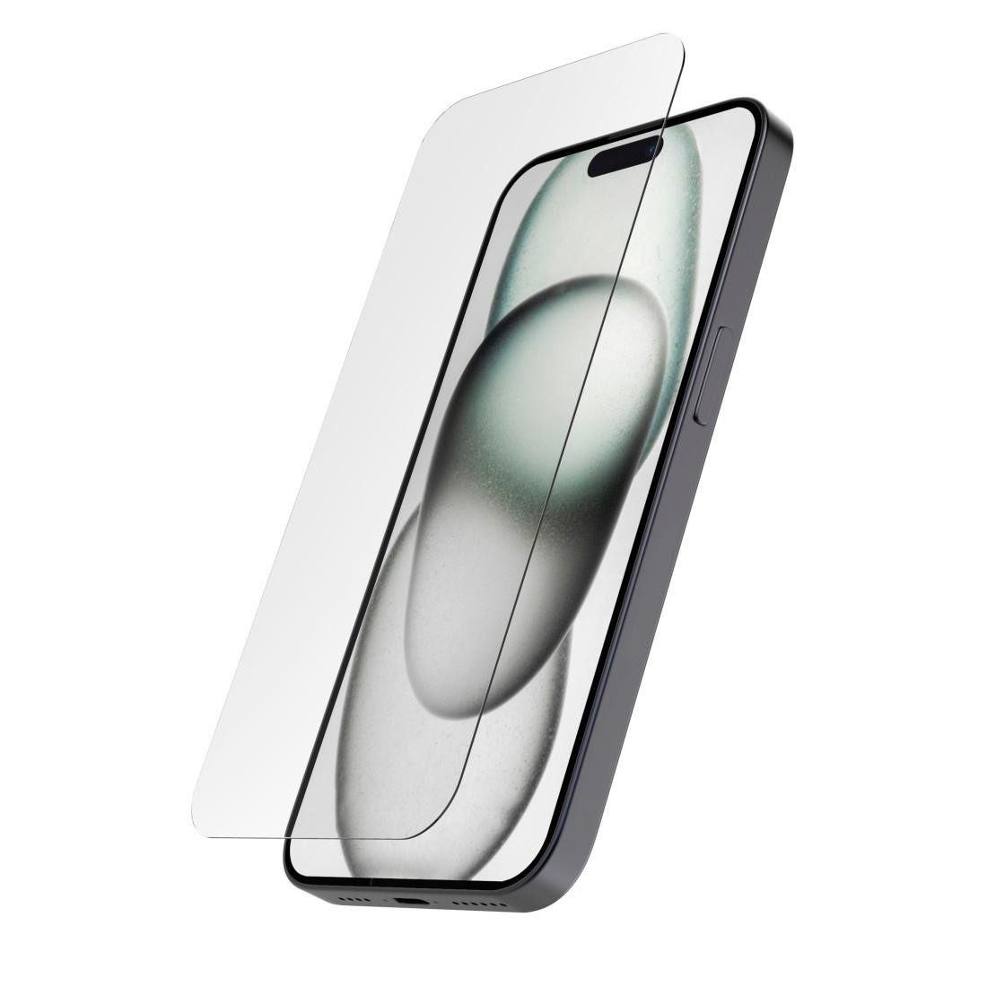 Displayschutzglas Displayschutz für iPhone 15 (Panzerglas, ultraklar, Montagehilfe)