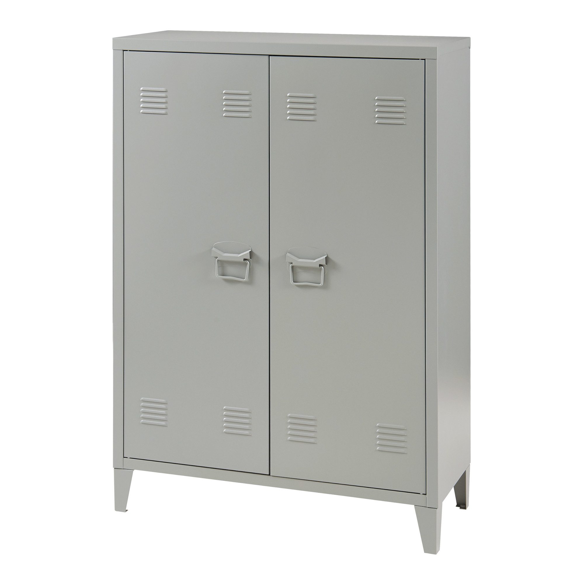 en.casa Aktenschrank »Oripää« mit 2 Türen Stahl 110x75x33 cm Dunkelgrau günstig online kaufen