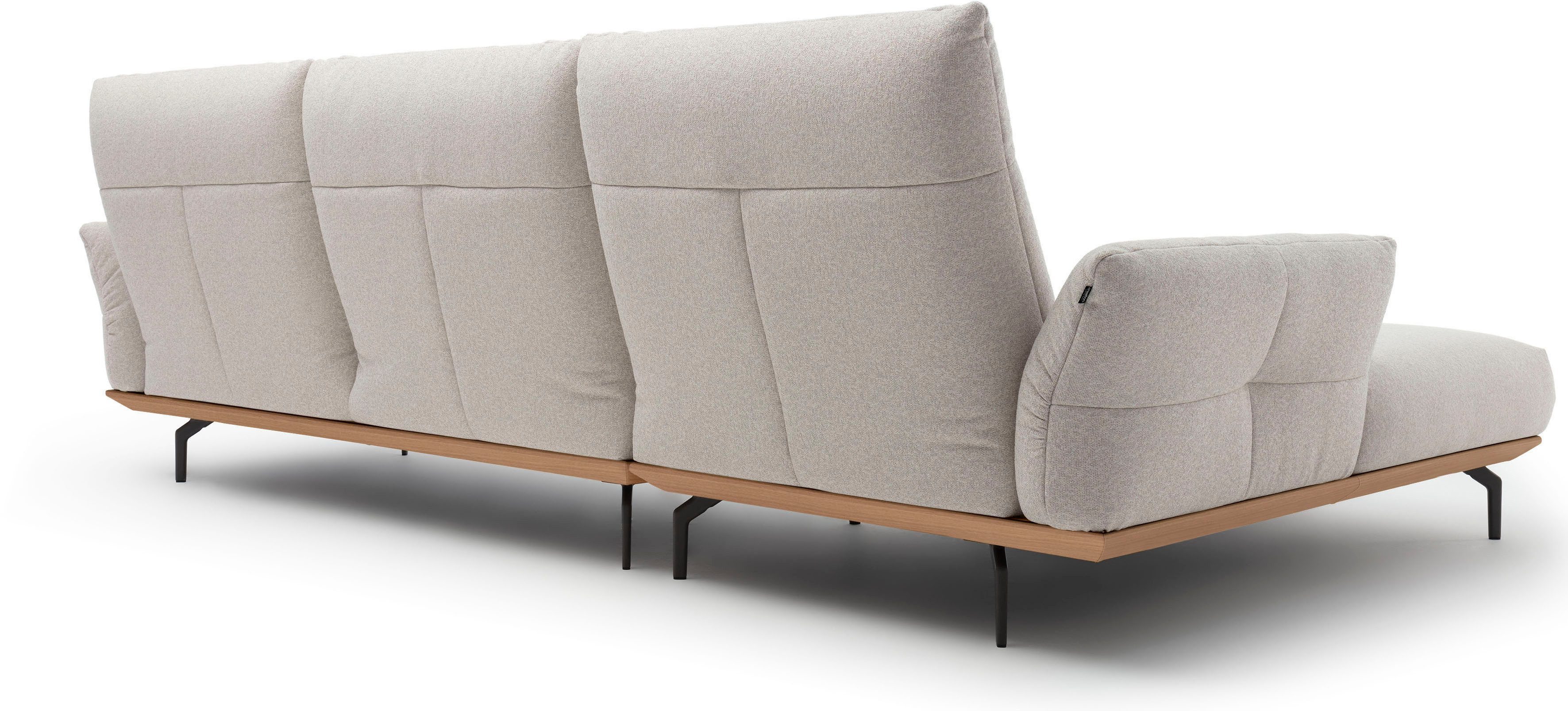 Creation BY ROLF BENZ Ecksofa CR.460, Sockel in Eiche, Winkelfüße in Umbragrau, Breite 318 cm