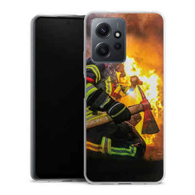 DeinDesign Handyhülle Feuerwehr Feuer Lebensretter Volunteer Firefighter, Xiaomi Redmi Note 12 4G Silikon Hülle Bumper Case Handy Schutzhülle