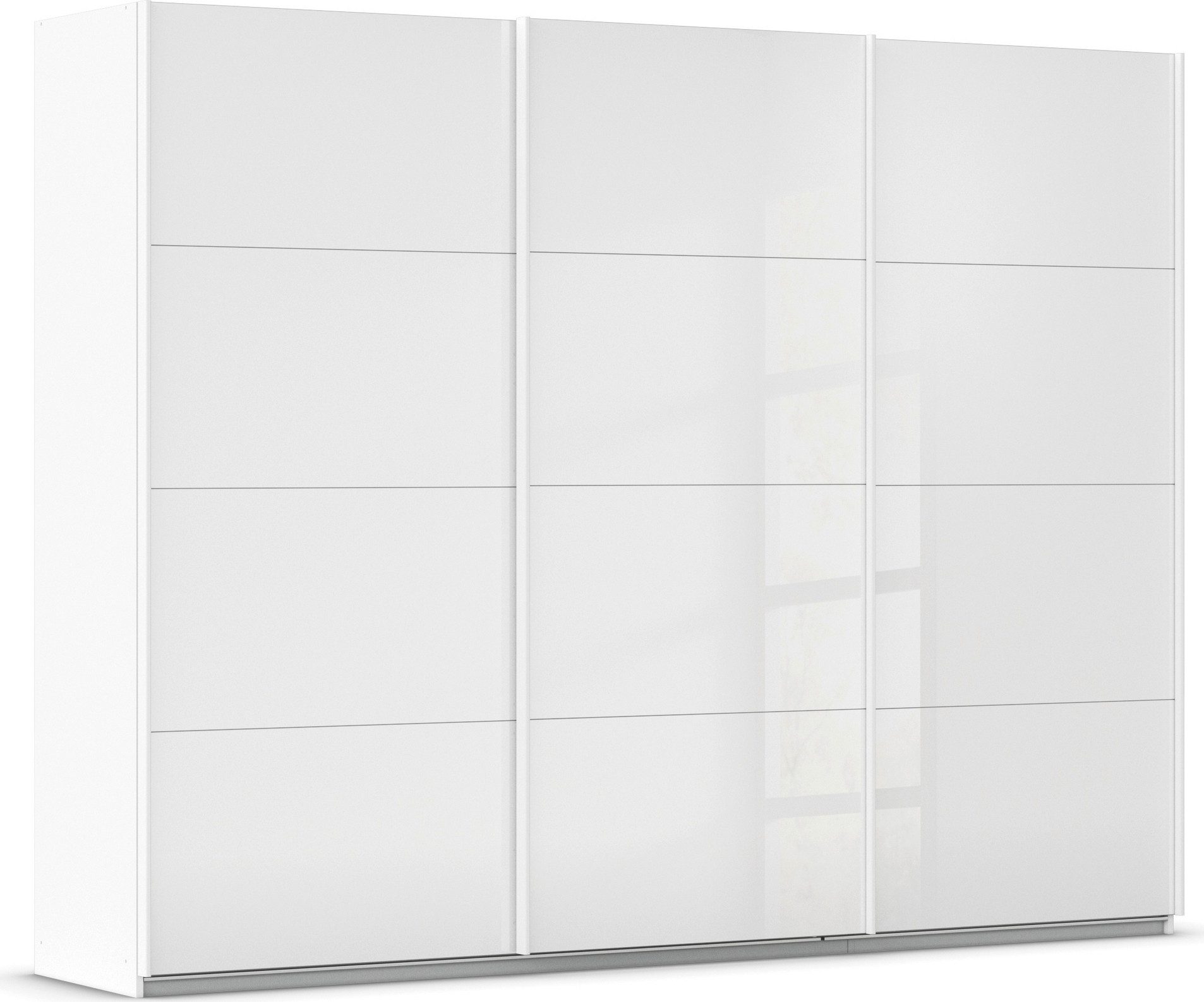 OTTO home Schwebetürenschrank Kleiderschrank Schrank Garderobe AGORDO mit Glasfront (Breiten 203/271/315/360 cm, Höhen 210/229 cm) durchdachte Innenausstattung, in 4 Breiten und 2 Höhen MADE IN GERMANY