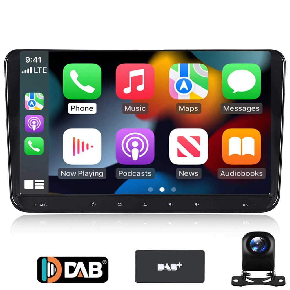A-Sure 9" 8-Core Android 14 Autoradio Für VW GOLF 5 6 Touran EOS Tiguan Caddy Autoradio (RDS, FM, AM)