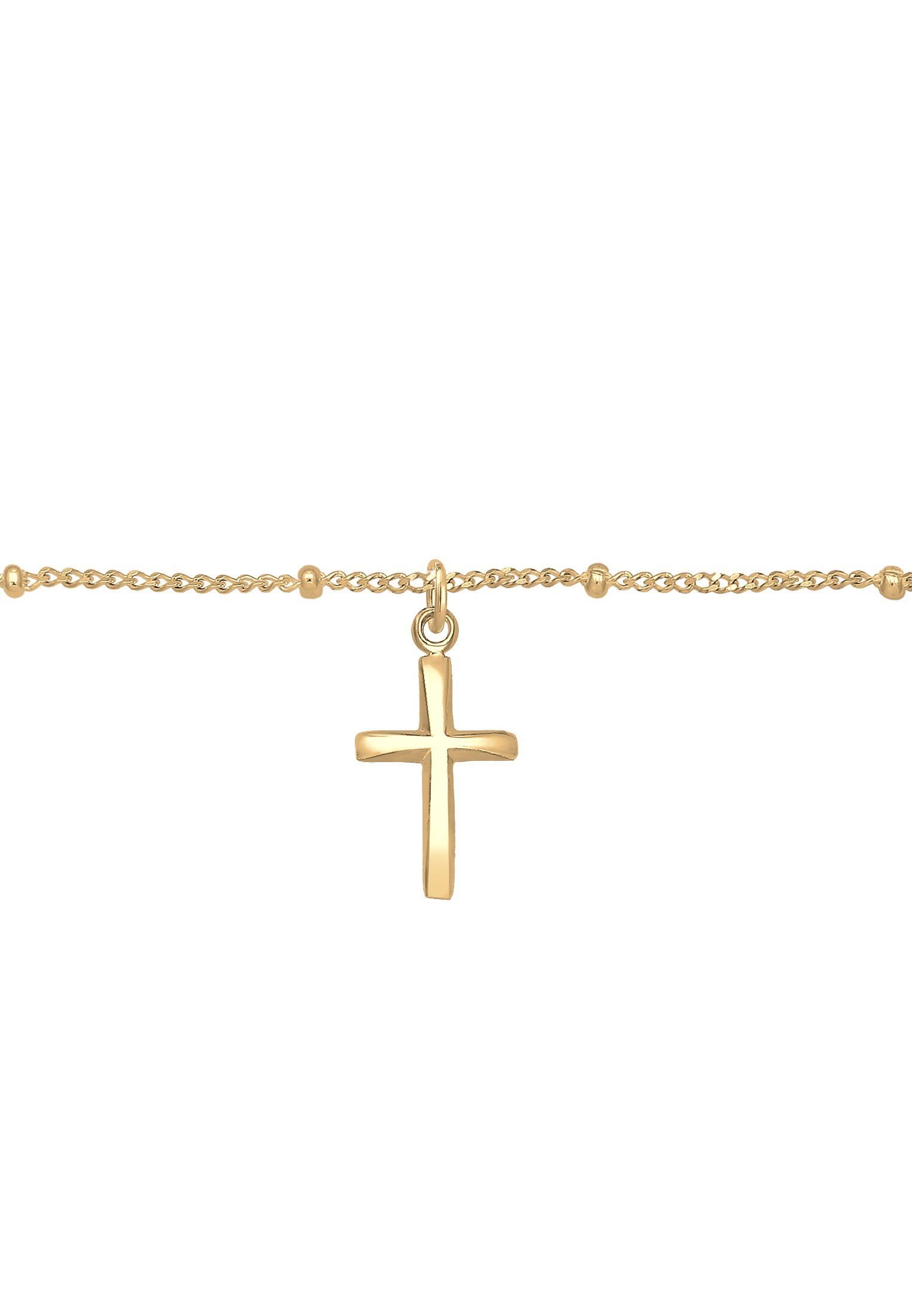 Elli Collier Choker Kugelkette Kreuz Glaube Schmuck Geschenk 925 Silber