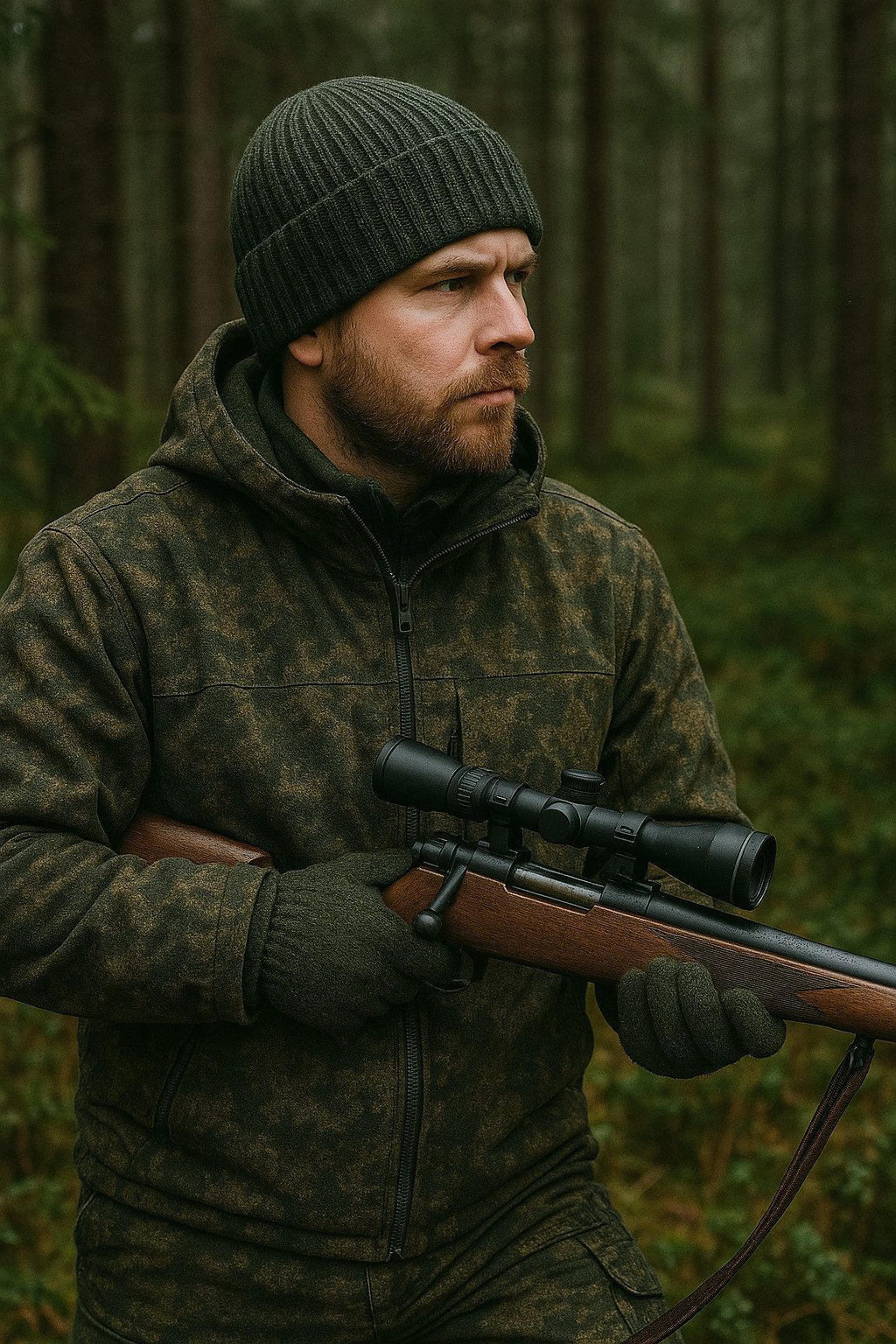 Elutex Strickmütze Jagdmütze oliv grün Strickmütze günstig online kaufen