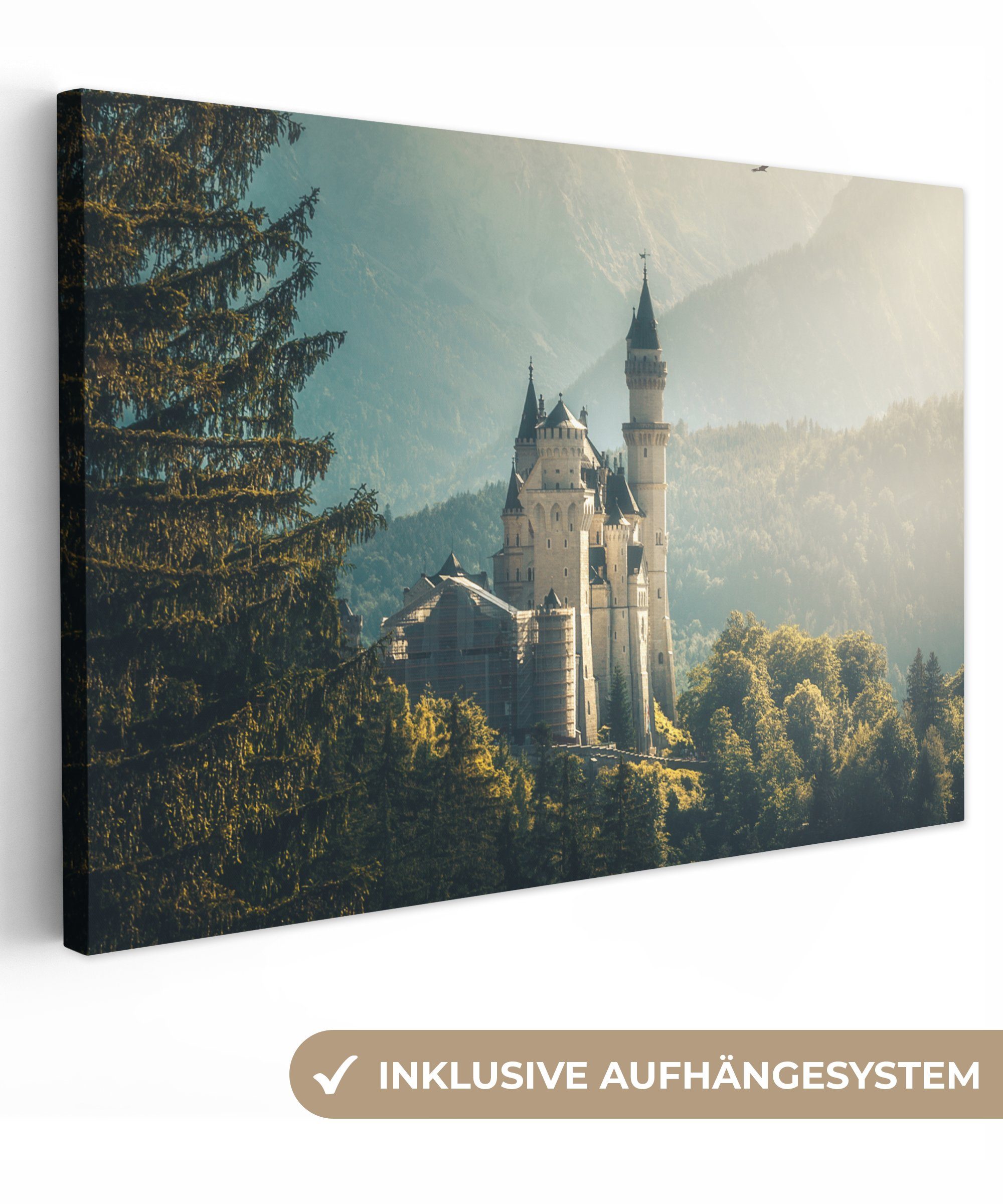OneMillionCanvasses® Leinwandbild Natur - Schloss - Berg - Neuschwanstein, günstig online kaufen