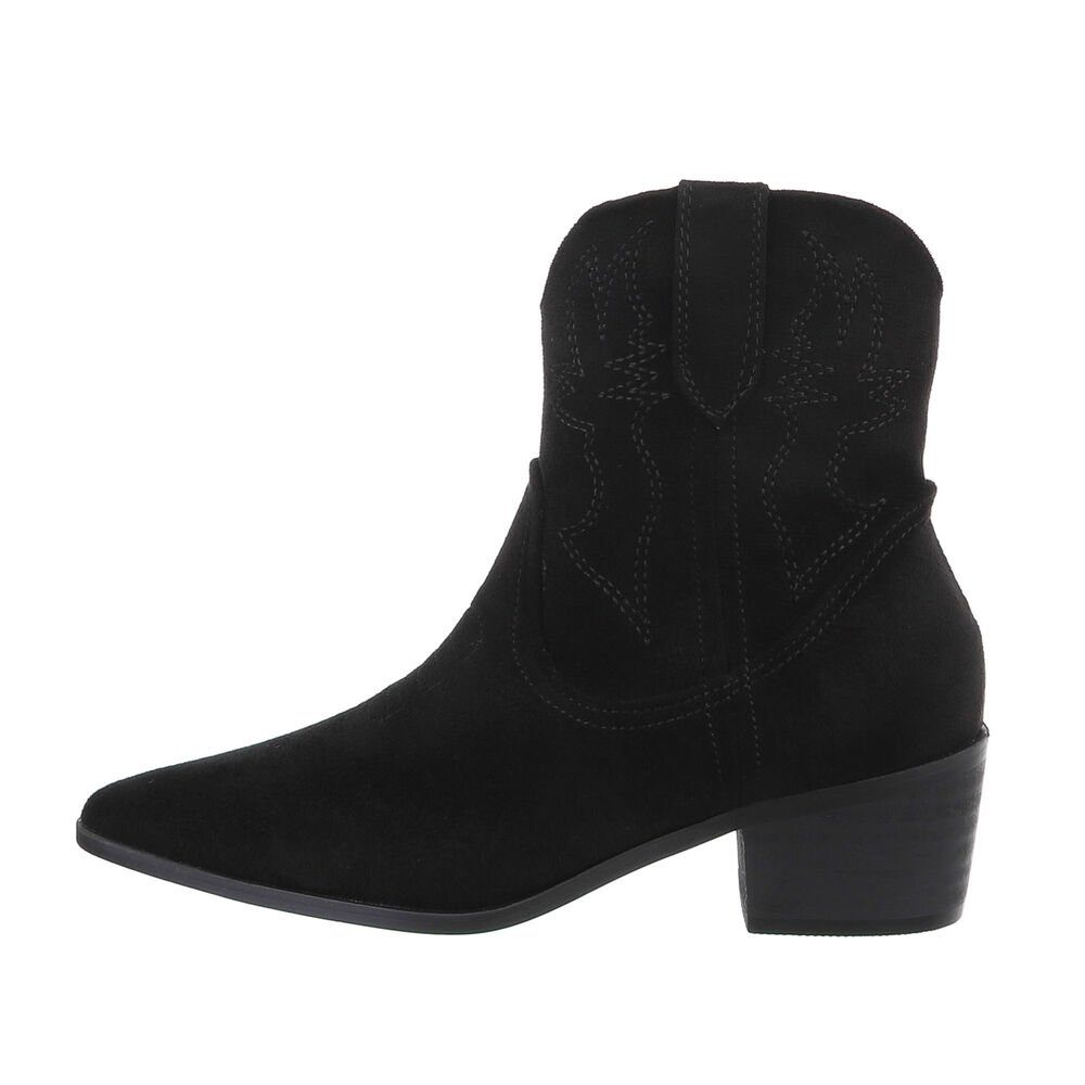 Ital-Design Damen Cowboyboots Western Westernstiefelette Blockabsatz Wester günstig online kaufen