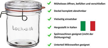 Emilja Einmachglas Lock-Eat Einkochglas 750ml - Einkochglas mit Bügelverschluss - 6 Stück