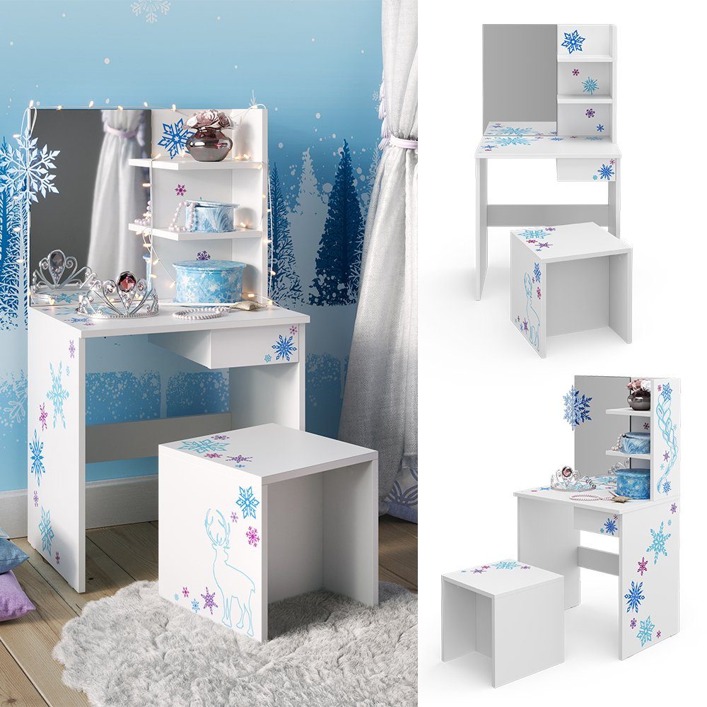Vicco Schminktisch Schneeflocke, Weiß, 54.8 cm günstig online kaufen