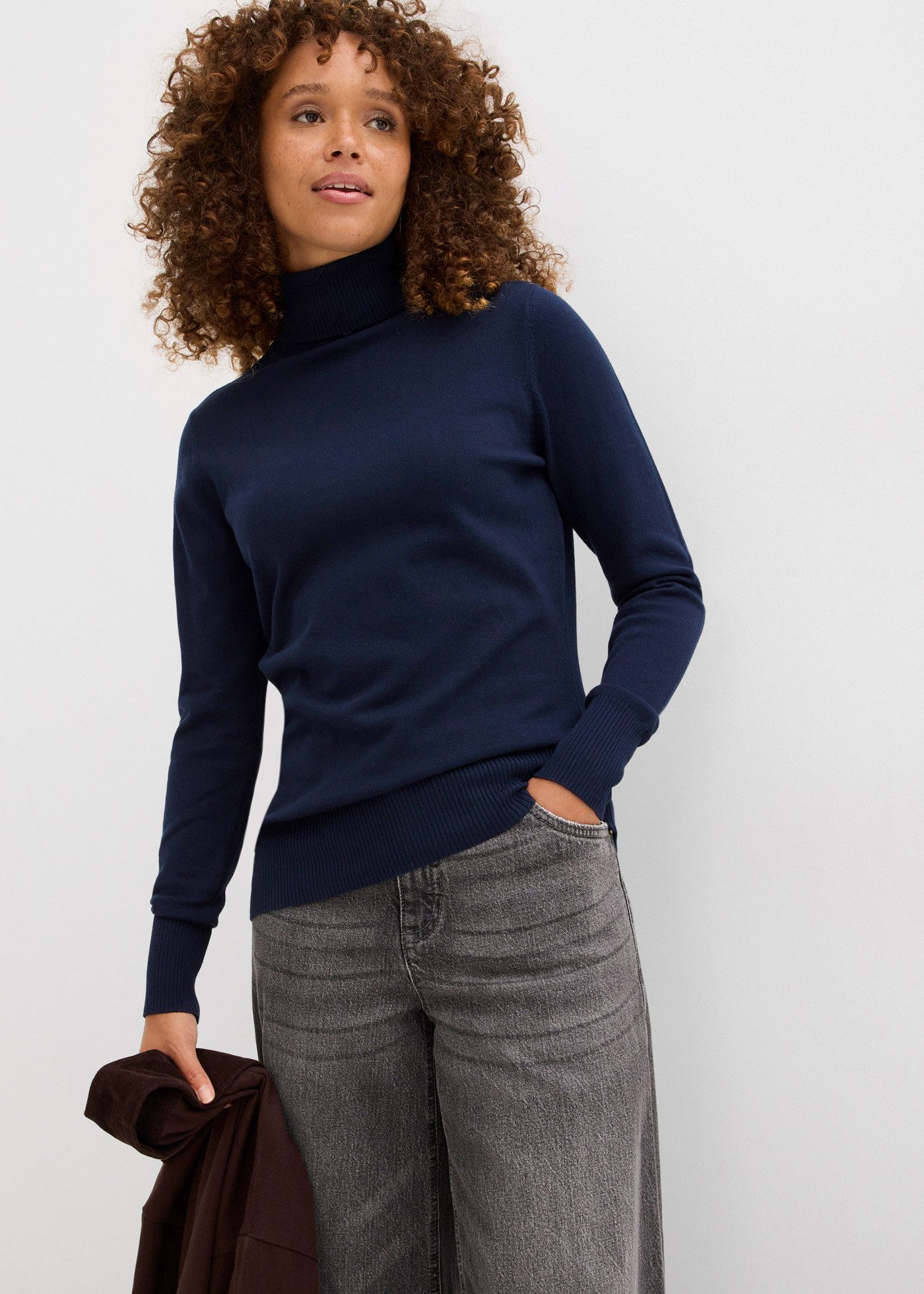 bonprix Rollkragenpullover Feinstrick-Rollkragenpullover günstig online kaufen
