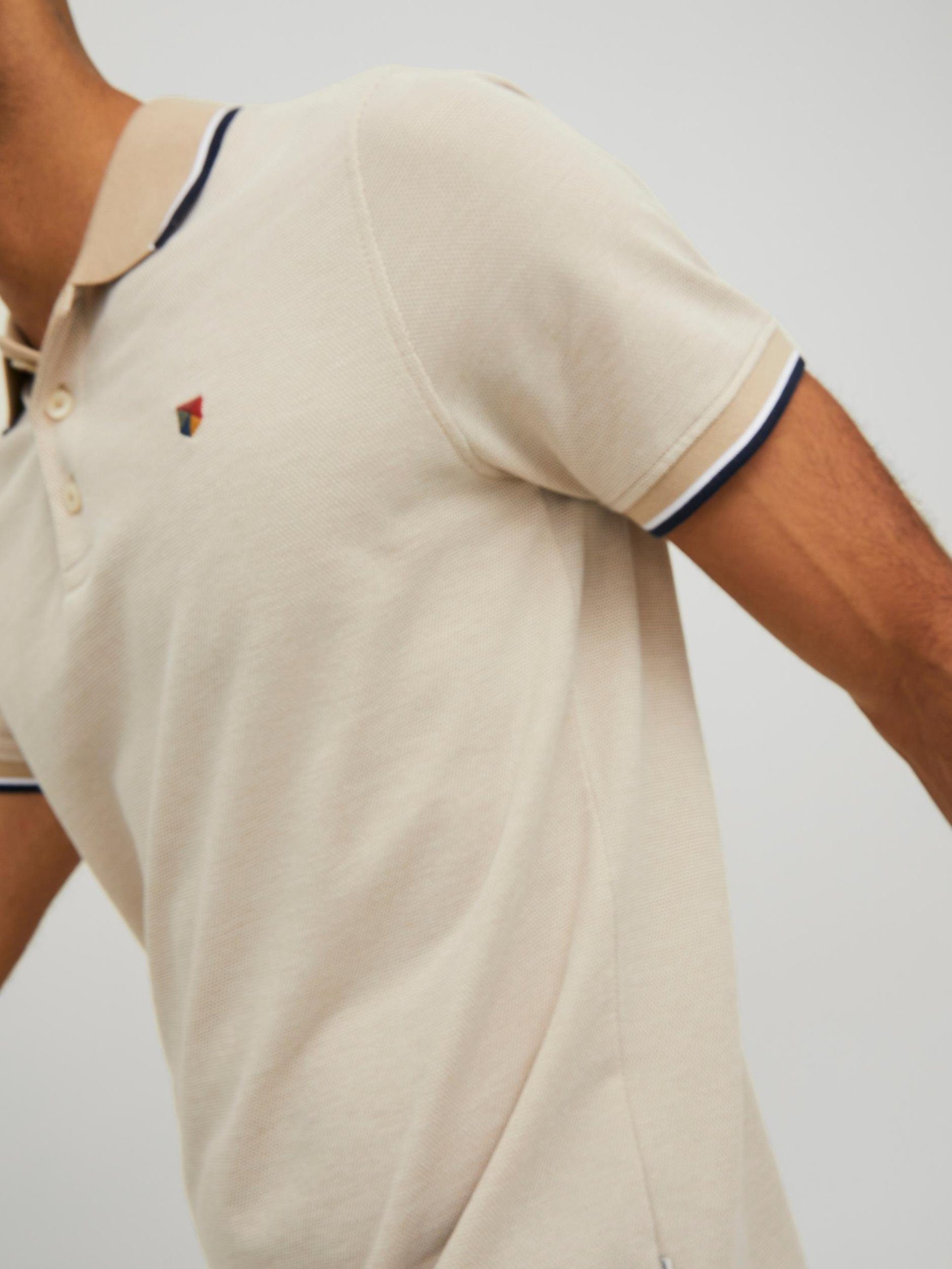 5525 Jack T-Shirt T-Shirt Polo Basic Weiß Kurzarm & Hemd Pique JPRBLUWIN Jones in